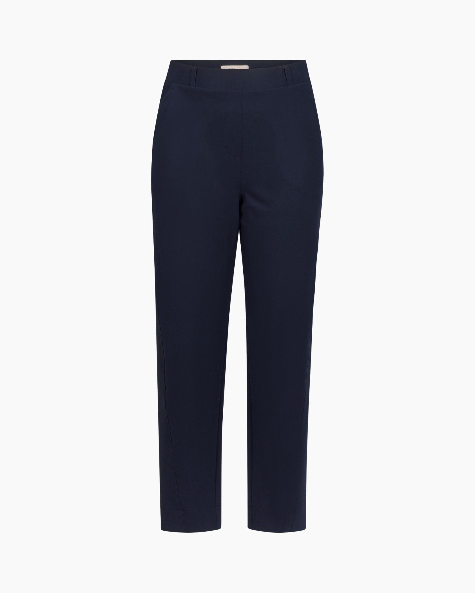 trousers, navy, pants, slim, ankle length