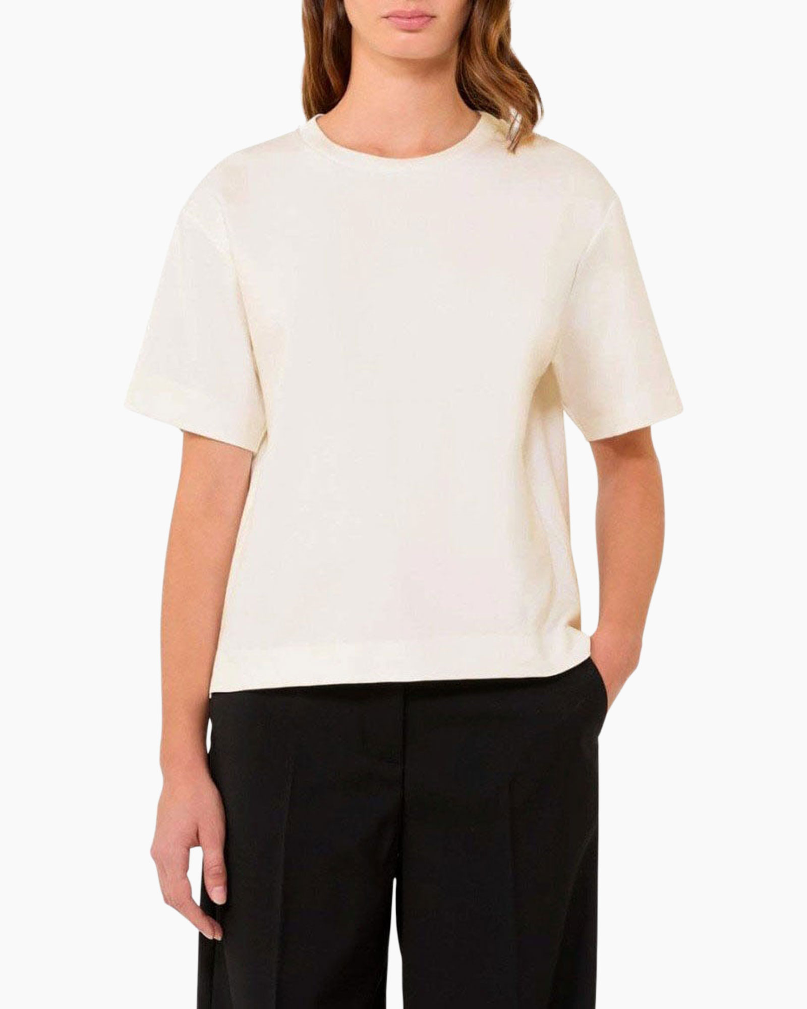 short-sleeve, crewnneck, white, t-shirt, loose-fit