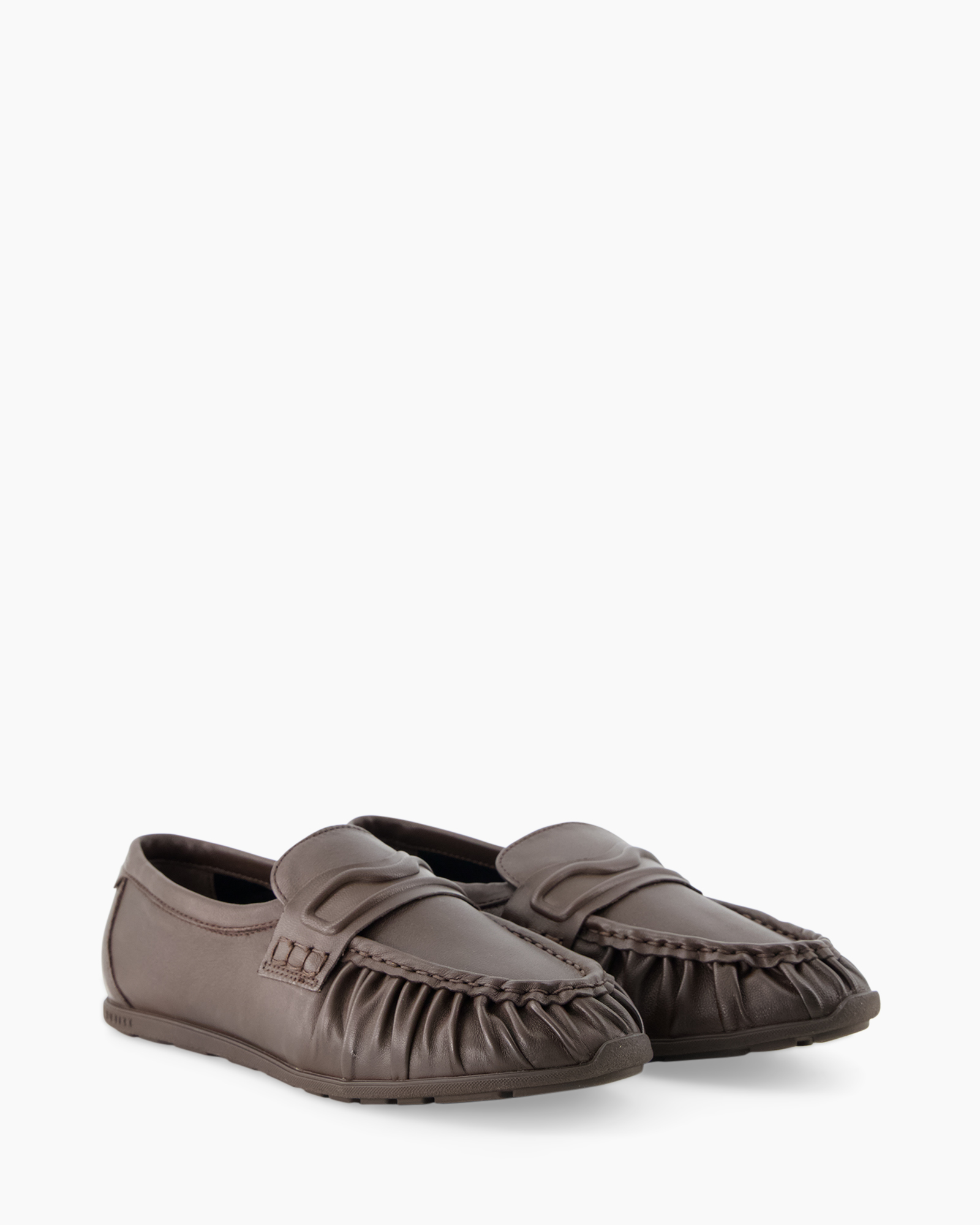 loafer, moccasin, slip-on, brown, leather