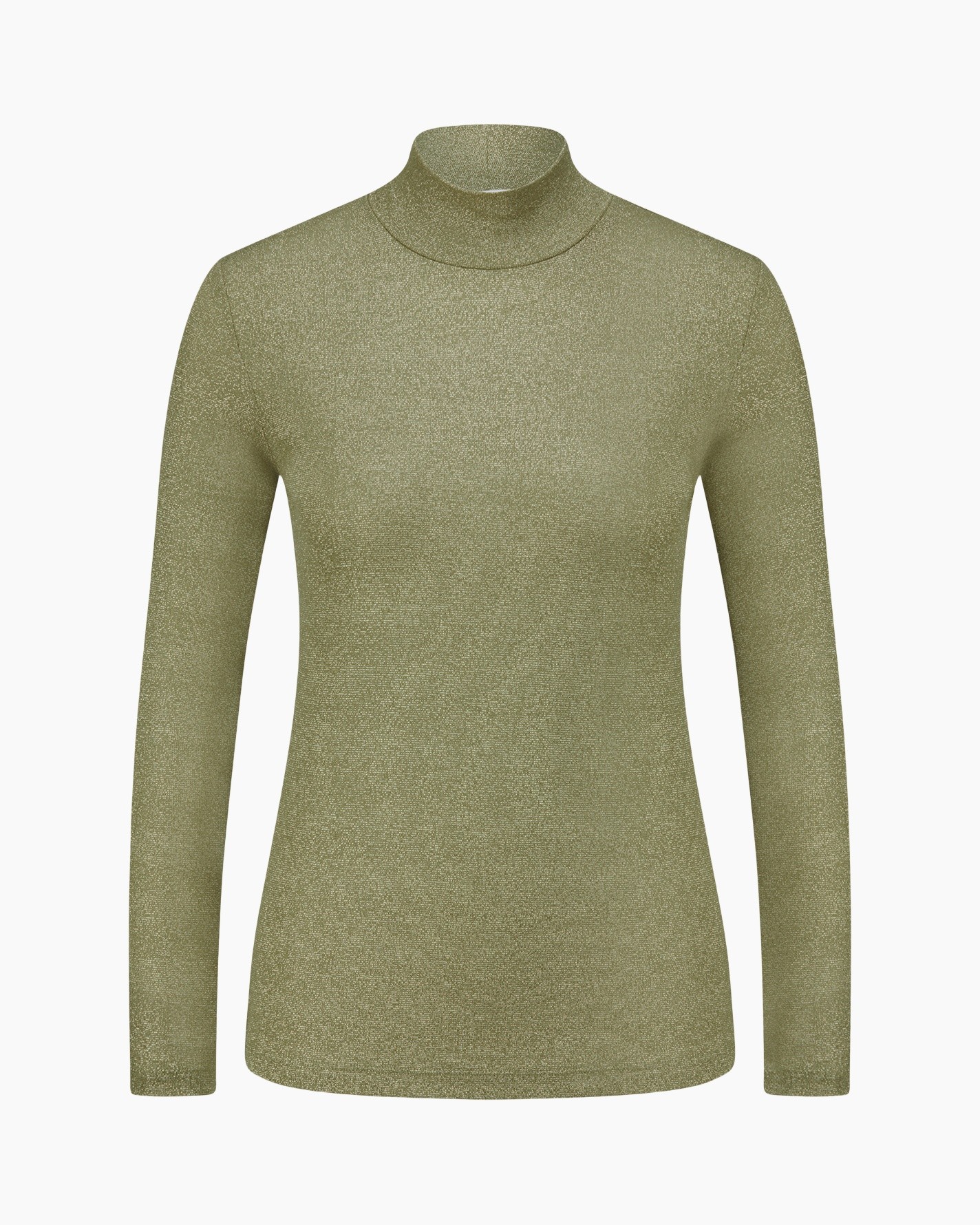 turtleneck, glitter, knit, olive, long-sleeve