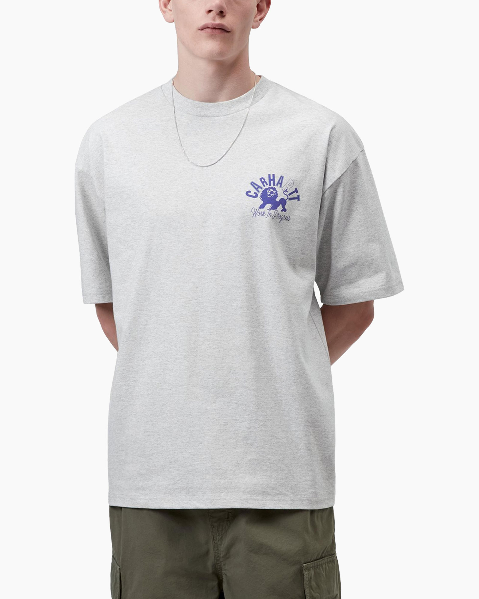 t-shirt, short sleeve, grail logo, gray, casual