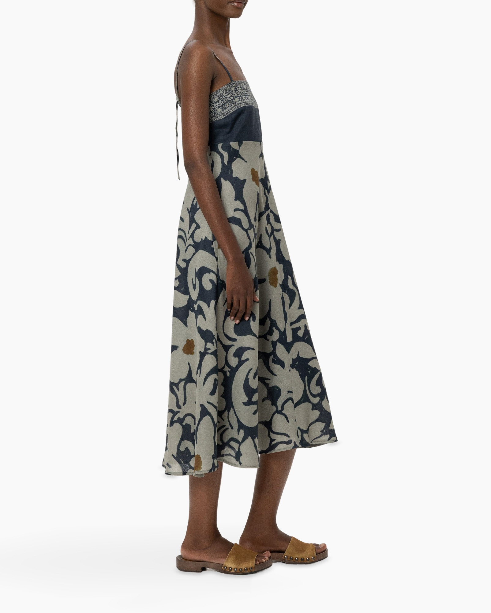 dress, maxi dress, floral pattern, sundress, calf-length