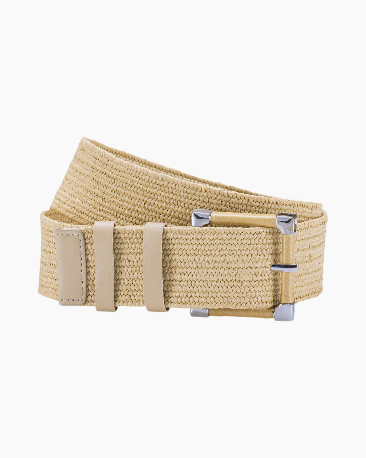 belt, beige, woven, fabric, buckle