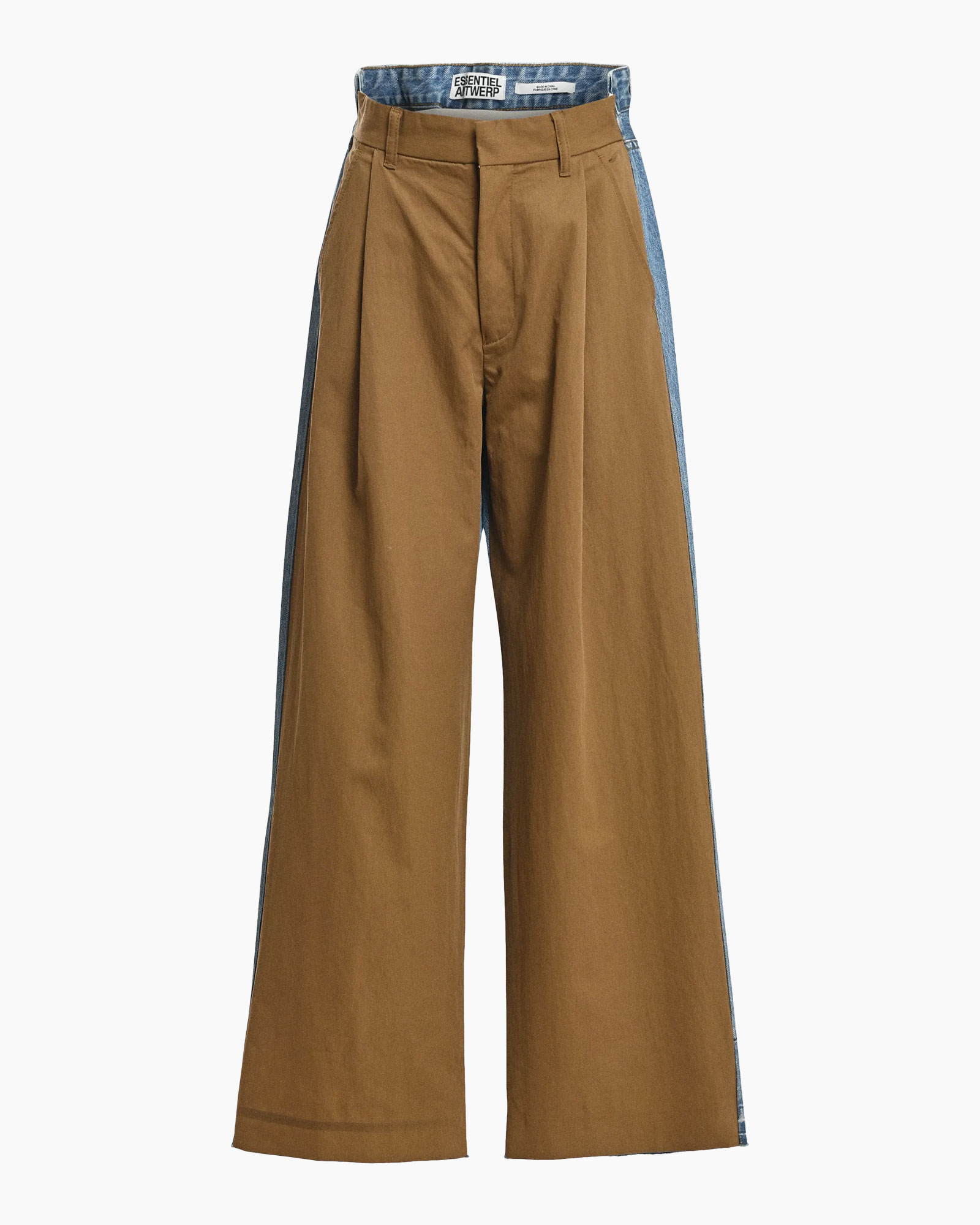 wide-leg, brown, trousers, waistband, side-stripe