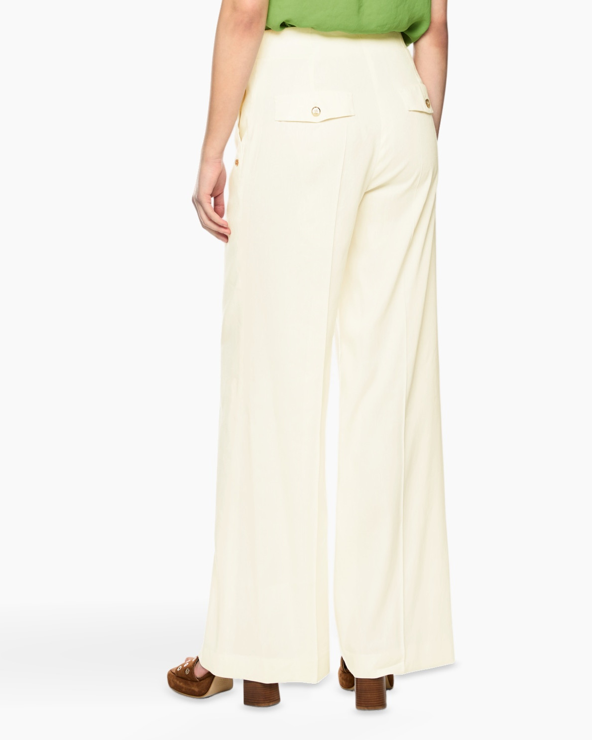 pants, wide-leg, cream, trousers, high-waisted