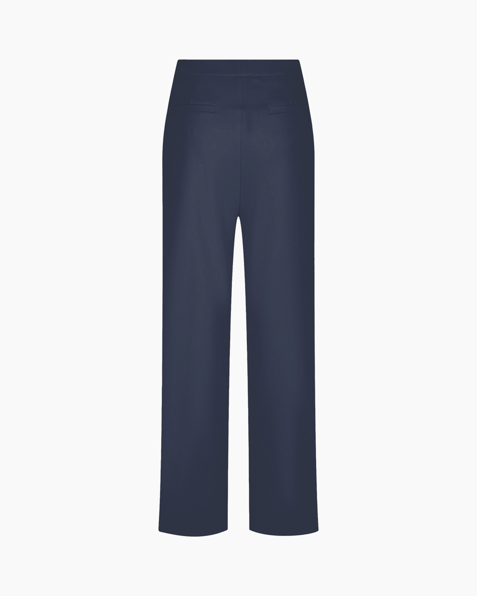 trousers, wide-leg, navy, high-waist, solid