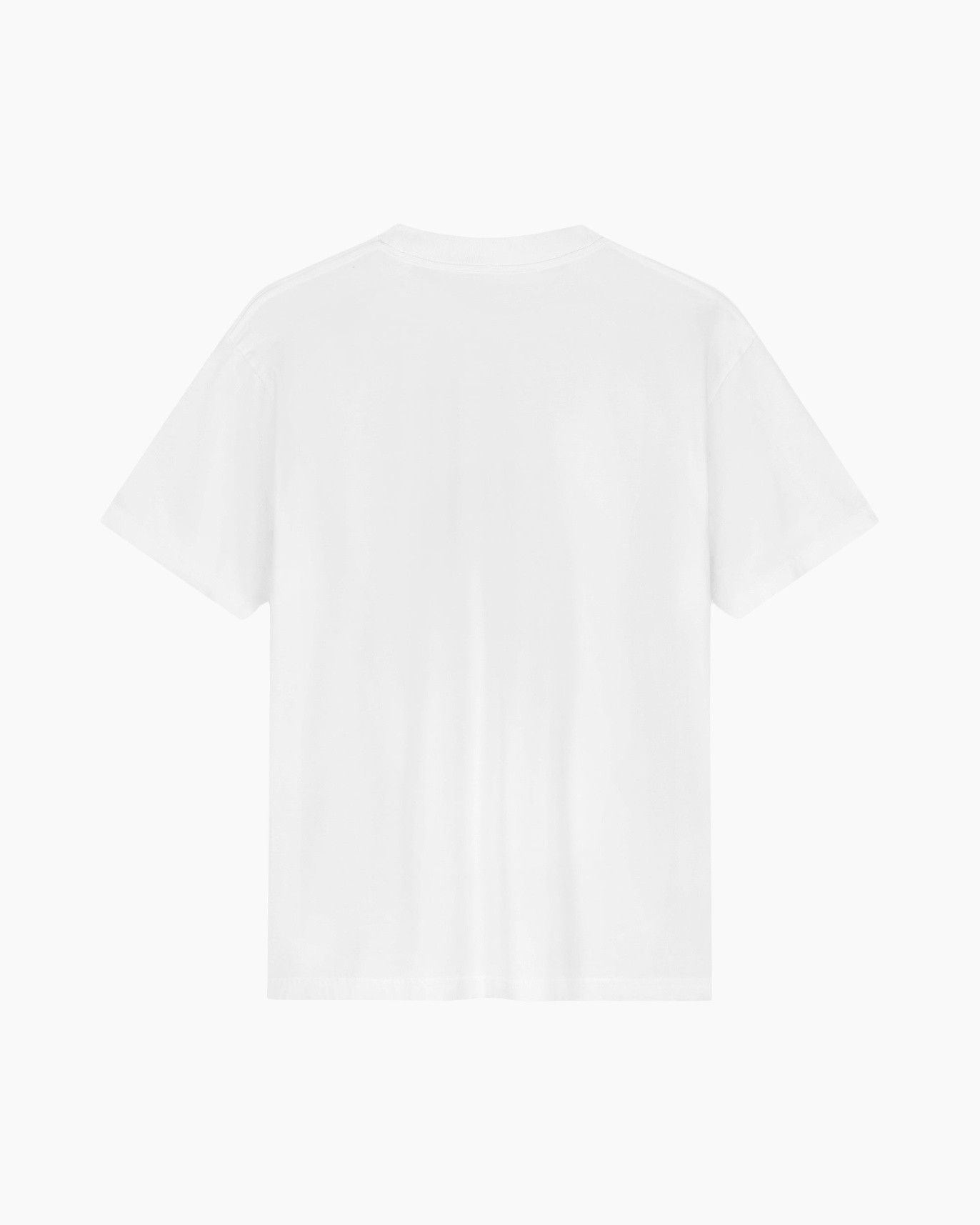 t-shirt, white, short-sleeve, crew neck, cotton