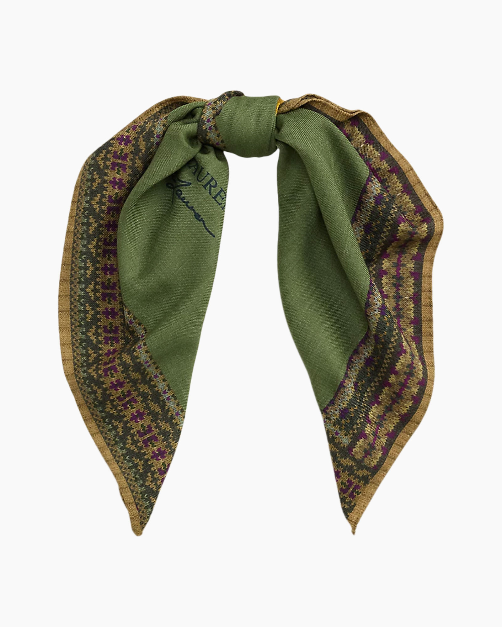 towel, scarf, bear,  Polo Ralph Lauren, green border