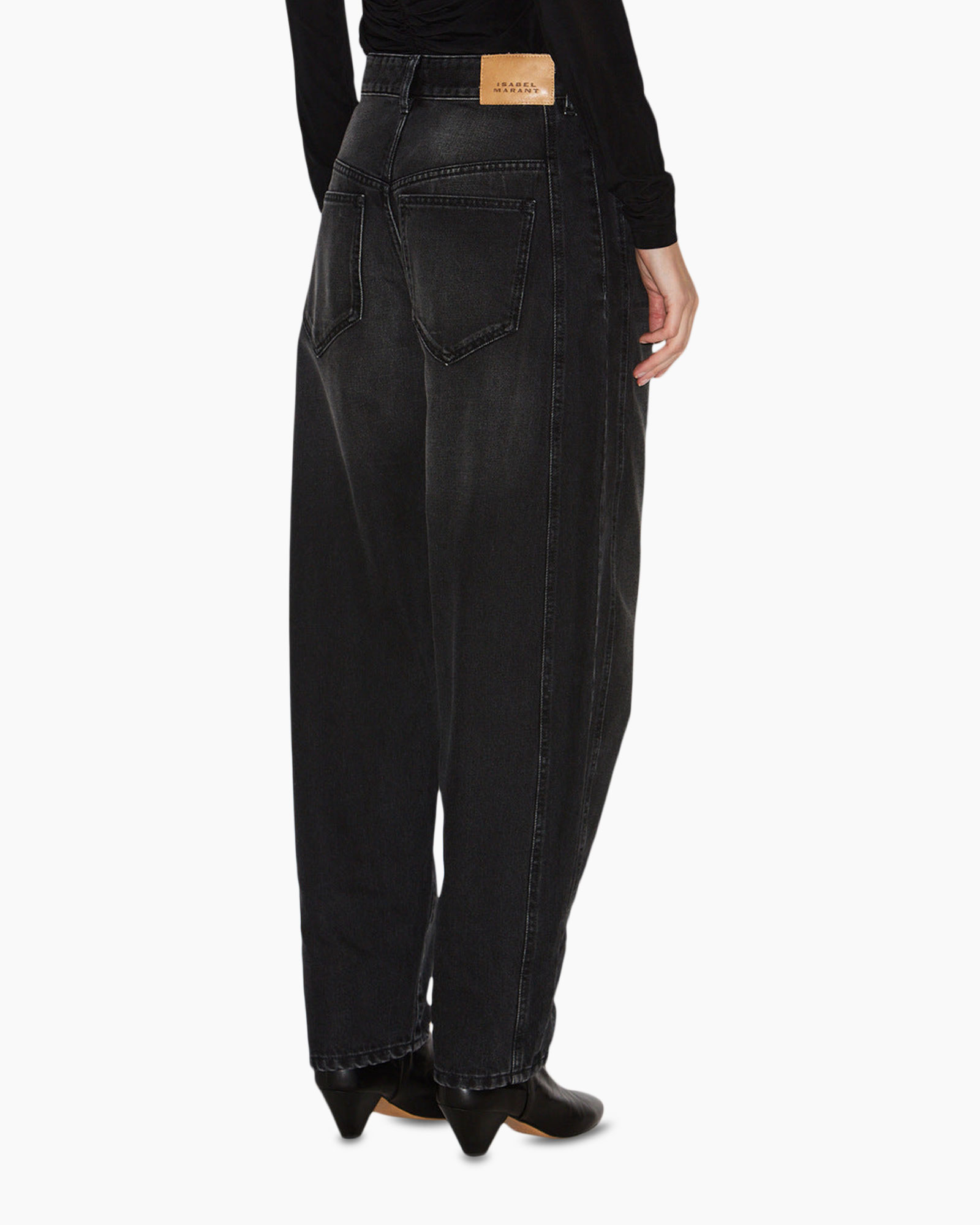 jeans, wide-leg, back-pocket, dark-wash, match-patch
