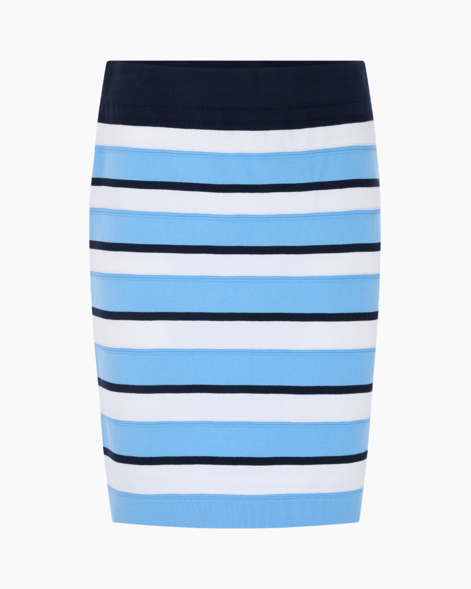 striped, skirt, blue, navy, horizontal stripes