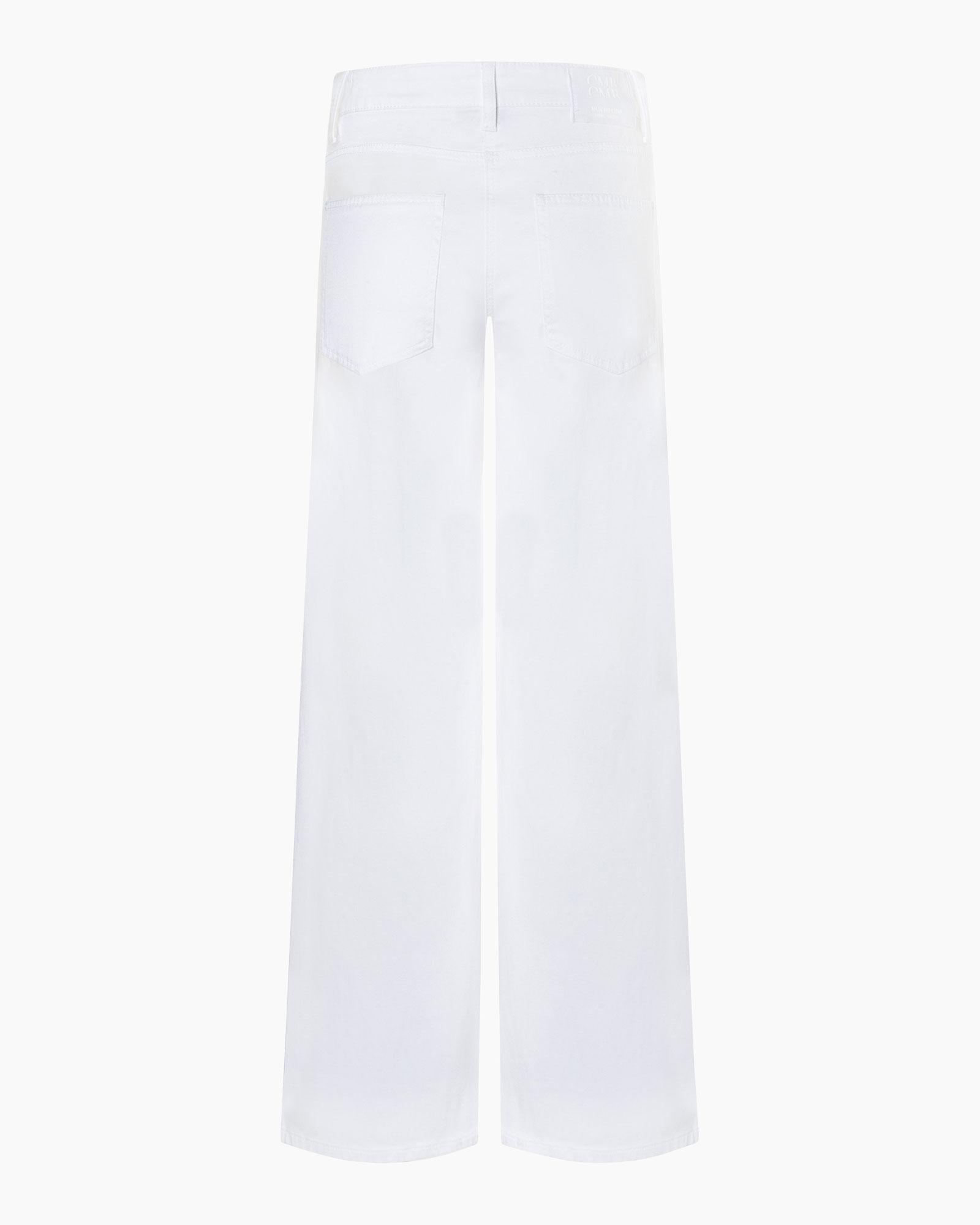 pants, white, wide-leg, back pockets, denim?