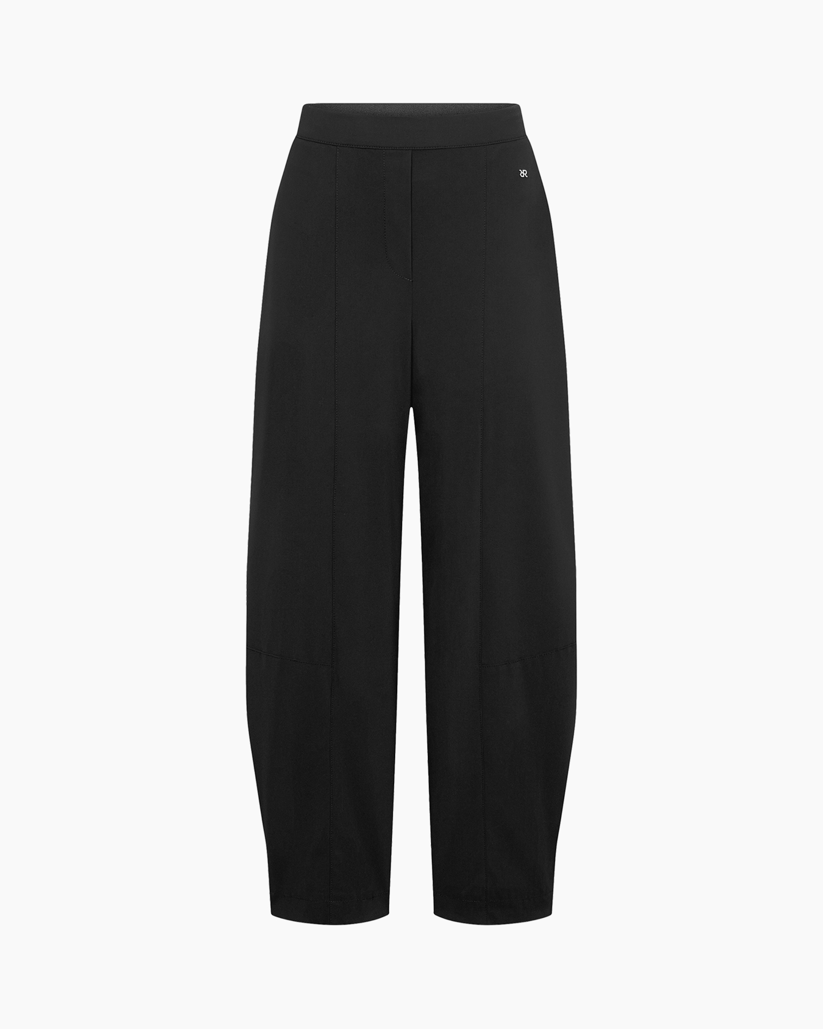 pants, trousers, black, wide-leg, elastic-waist