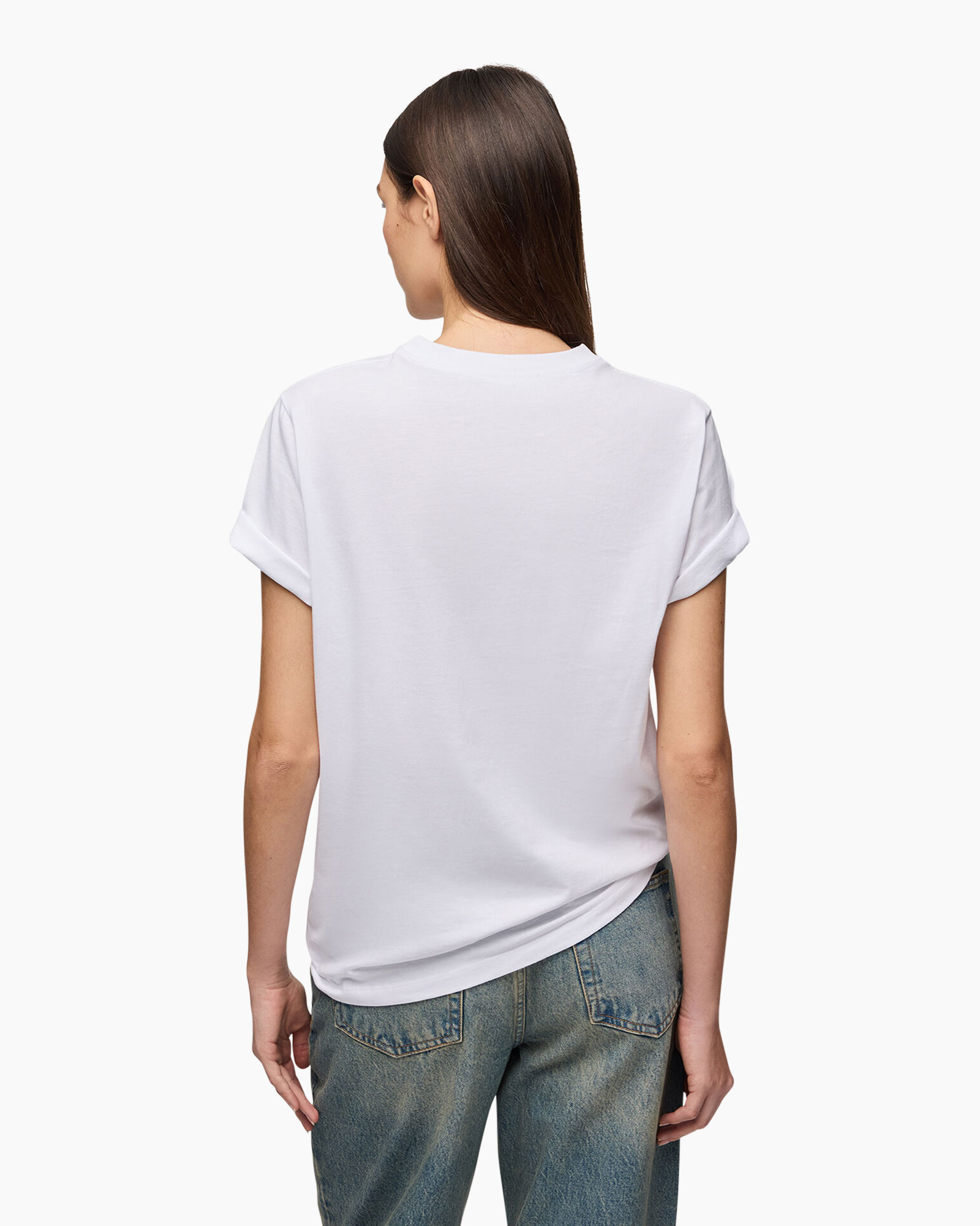 t-shirt, white, short-sleeve, crewneck, cotton
