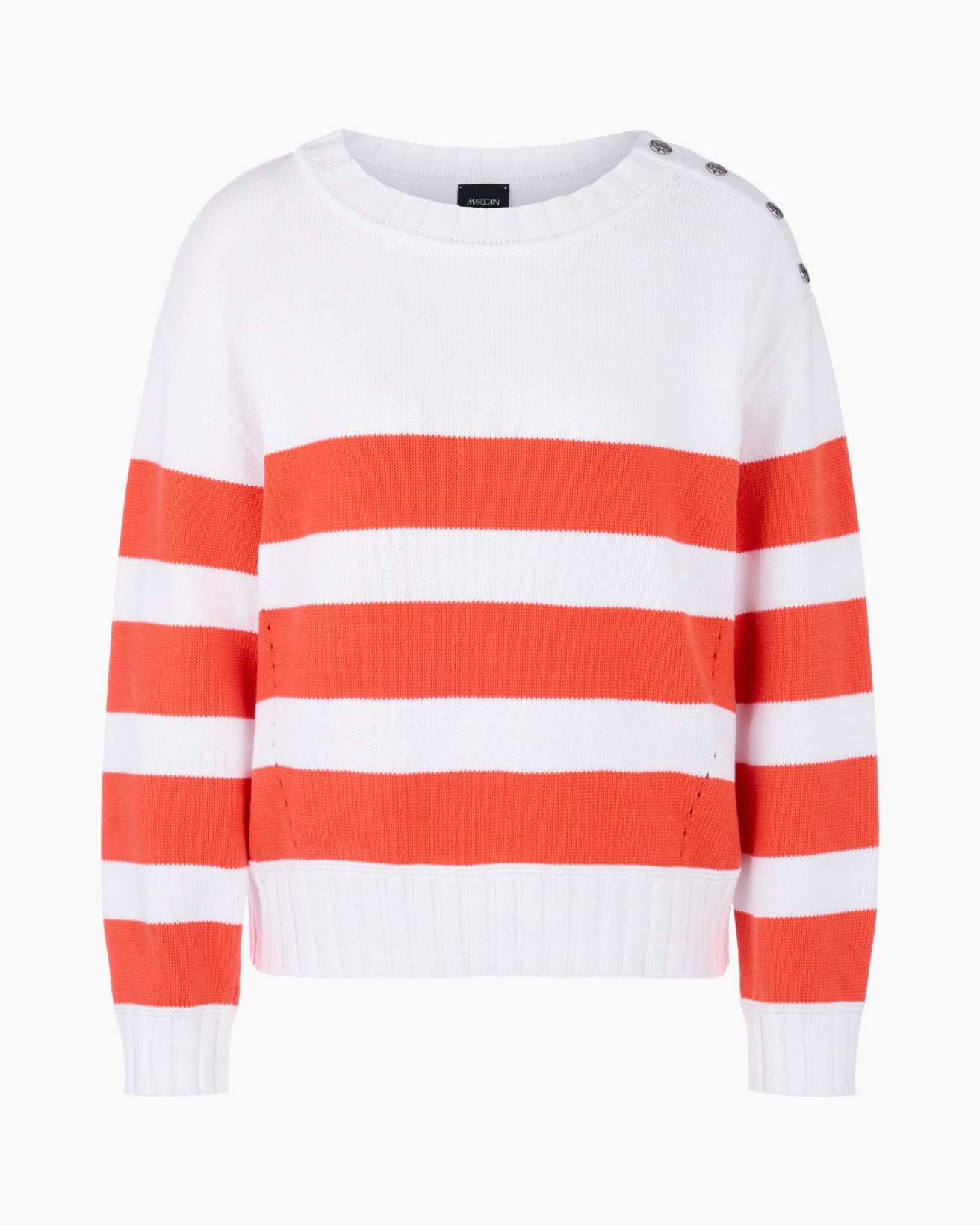 sweater, stripe, knit, orange, white