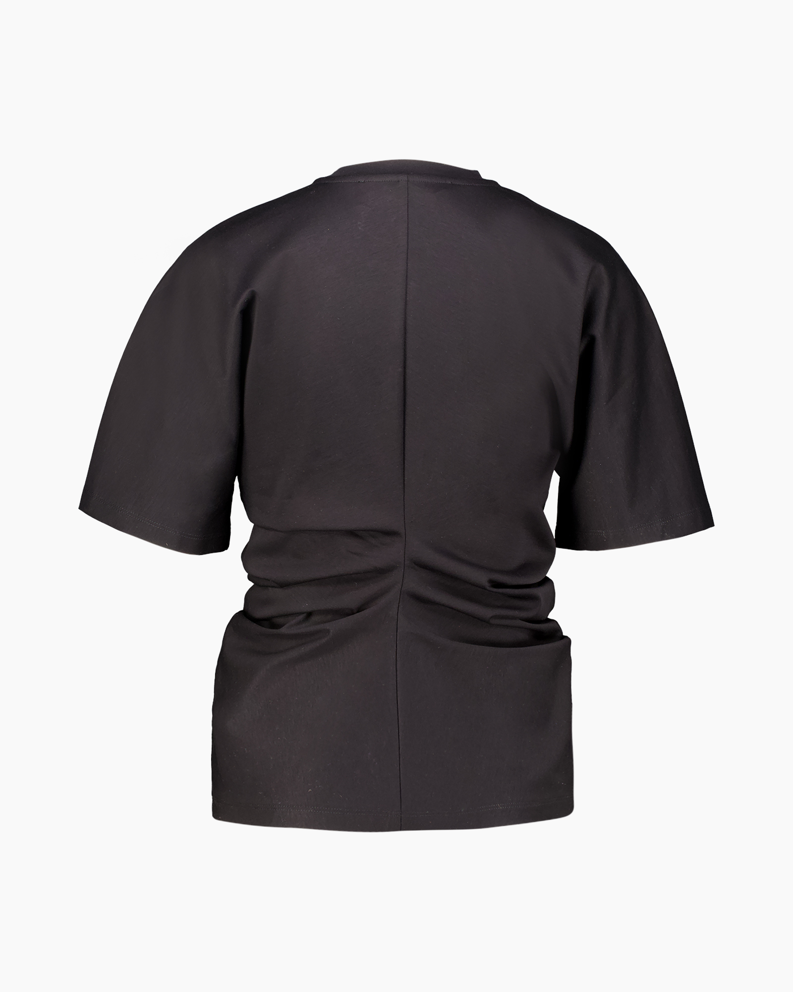 short-sleeve, black, top, basic, solid-color
