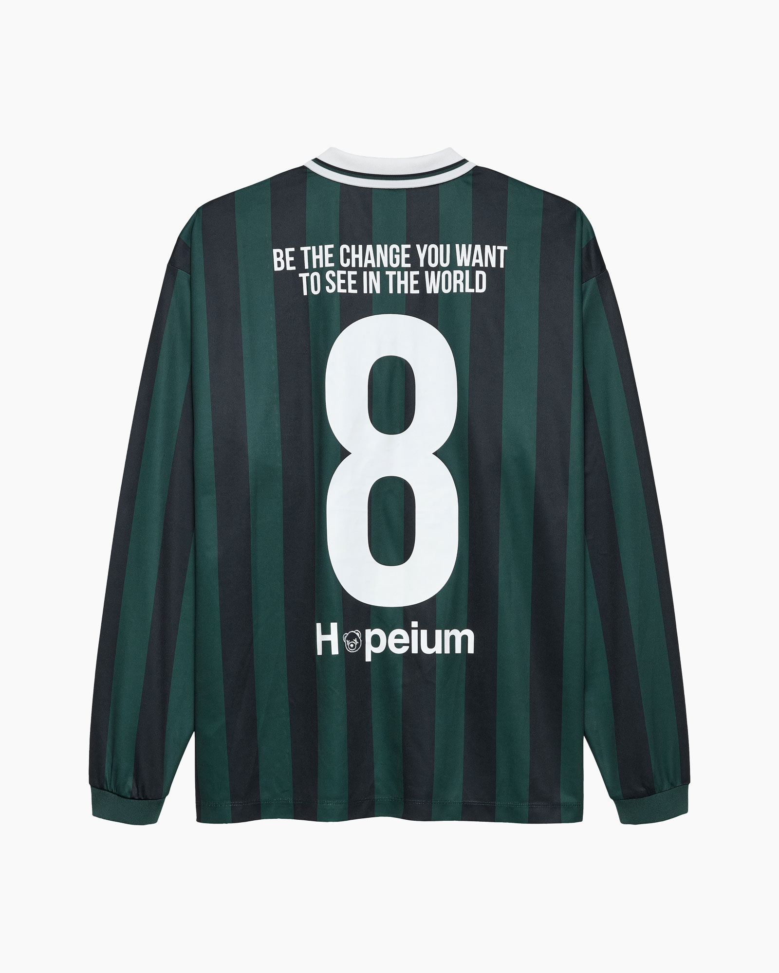 jersey, striped, green, long-sleeve, number 8