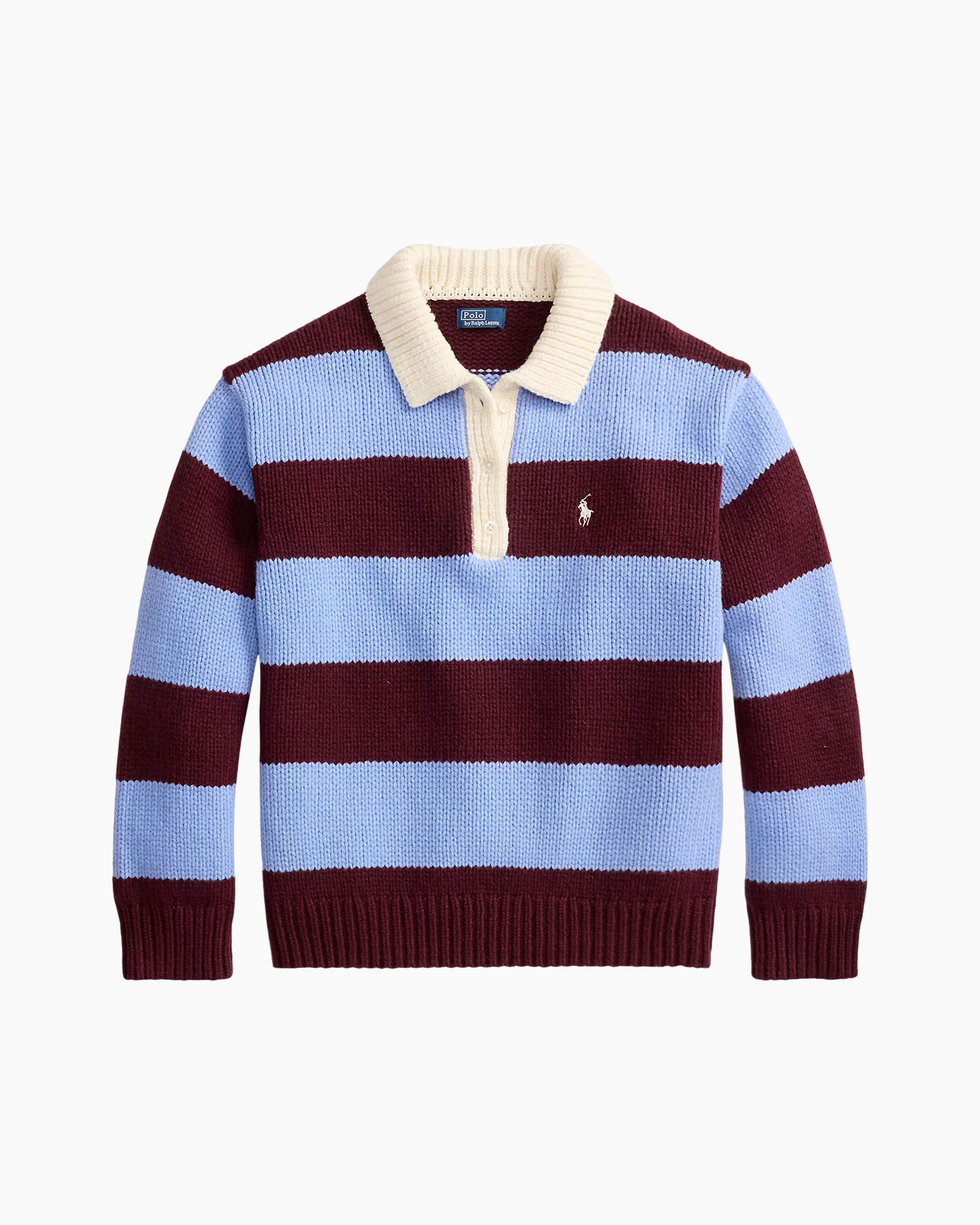 pullover, sweater, striped, knit, polo logo
