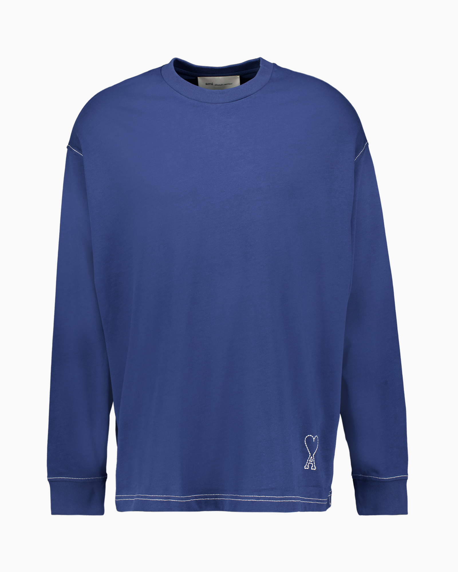 sweatshirt, pullover, long-sleeve, blue, embroidery