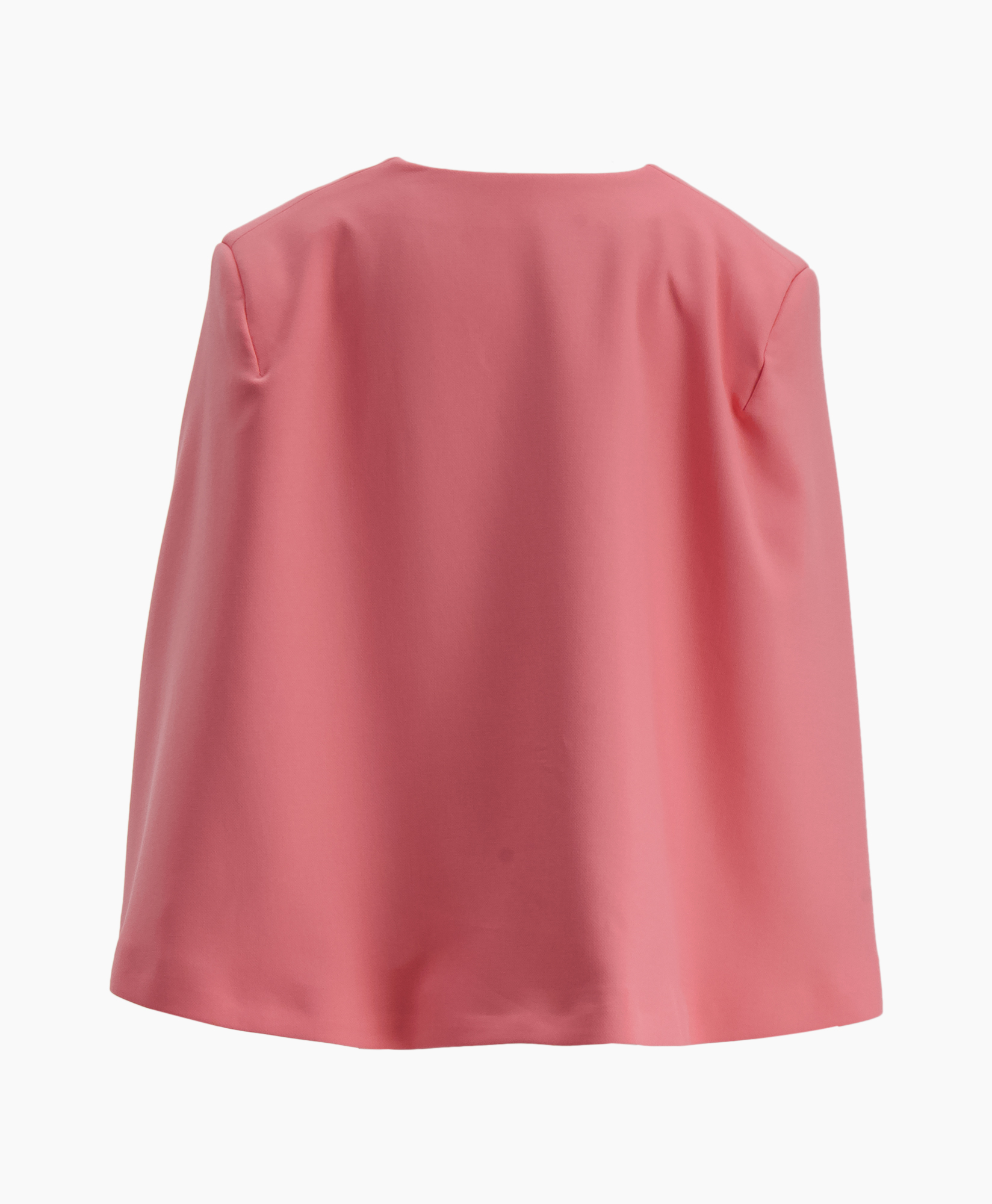 top, blouse, pink, sleeveless, solid color