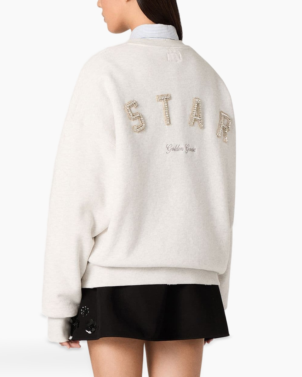 sweatshirt, pullover, beige, oversized, crewneck