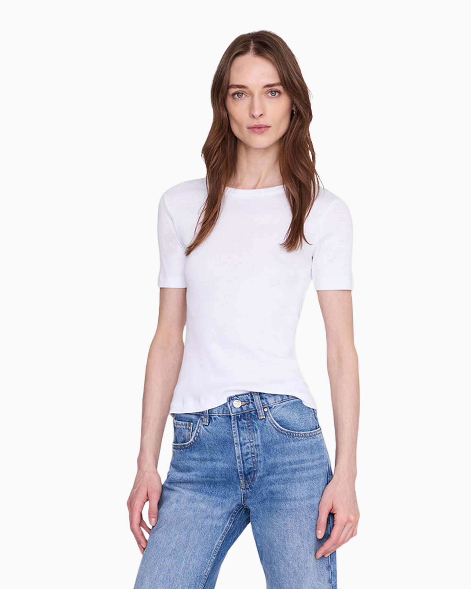 t-shirt, short-sleeve, white, women, top