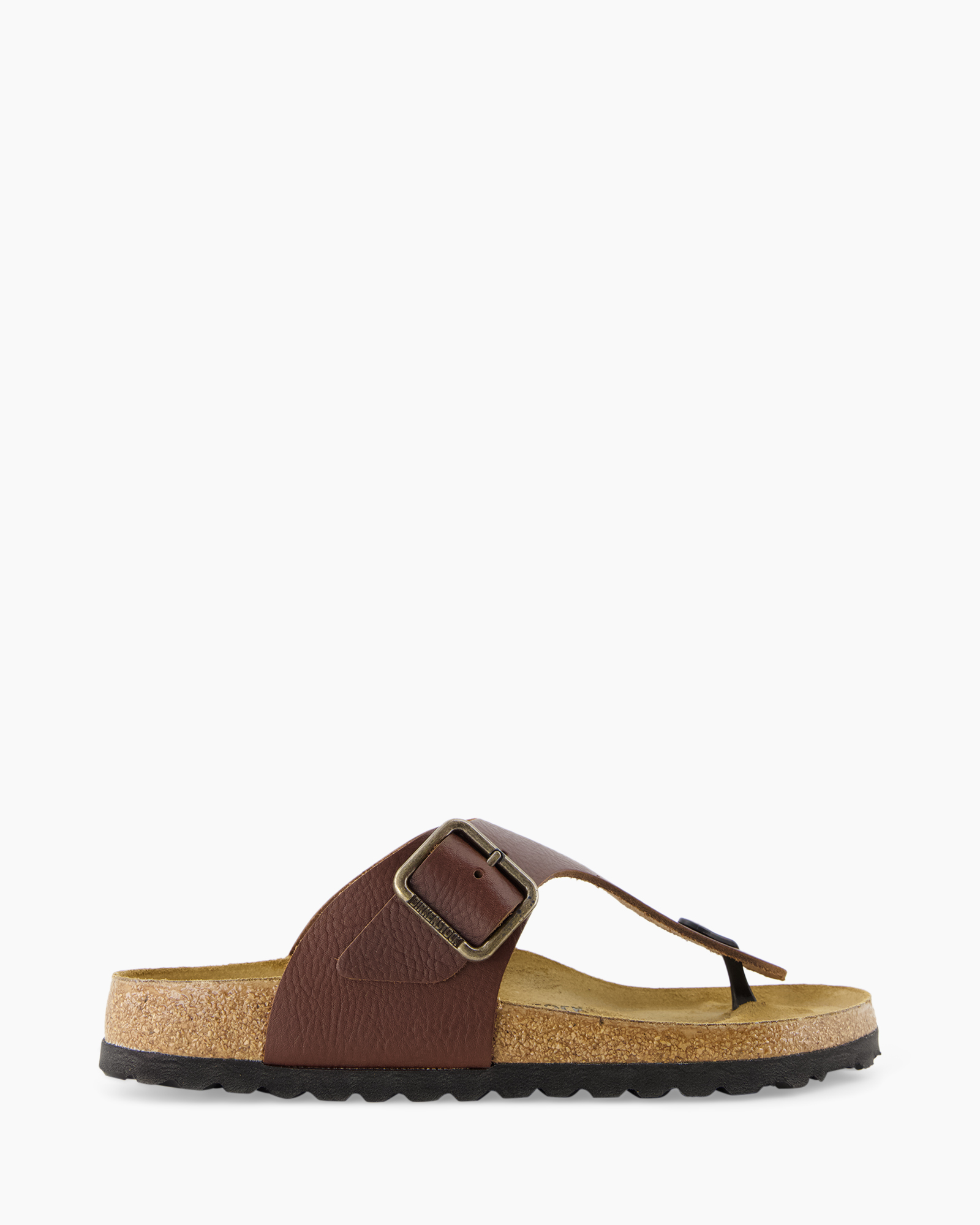 sandals, brown, leather, adjustable-buckle, cork sole