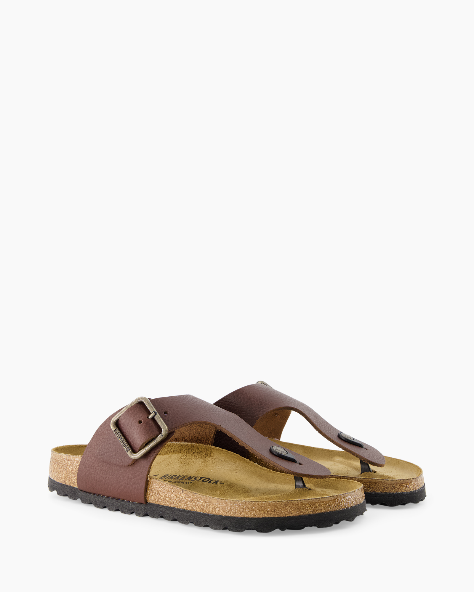 sandals, brown, leather, adjustable-buckle, cork sole