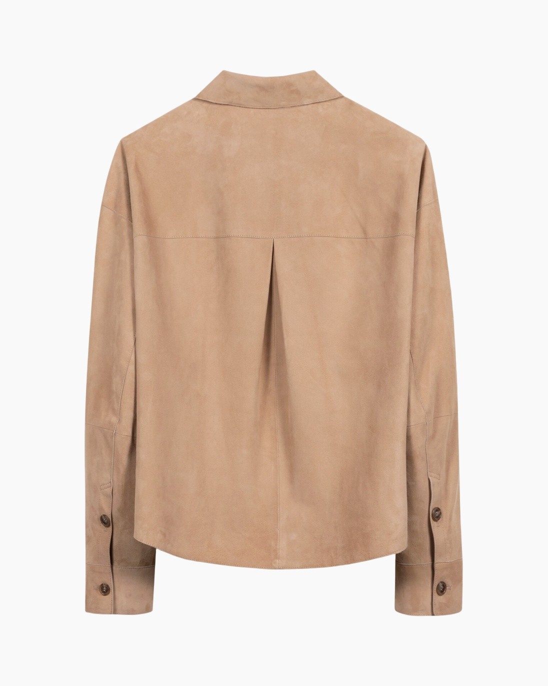 shirt, jacket, suede, beige, pleat back