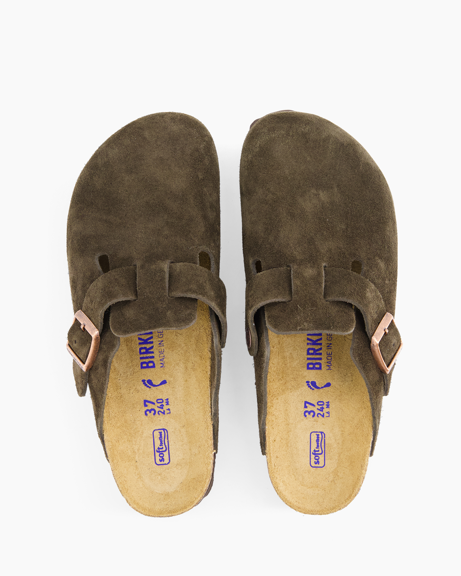 clogs, slippers, brown, suede, open-back