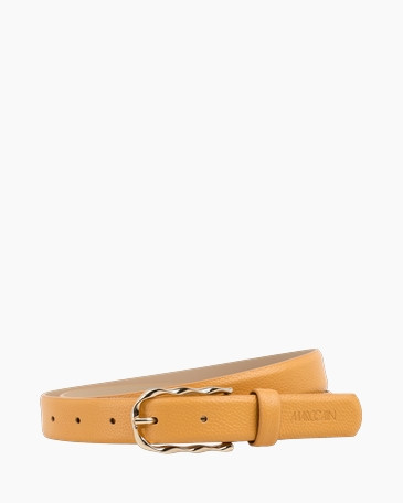 belt, leather, brown, metal buckle, adjustable
