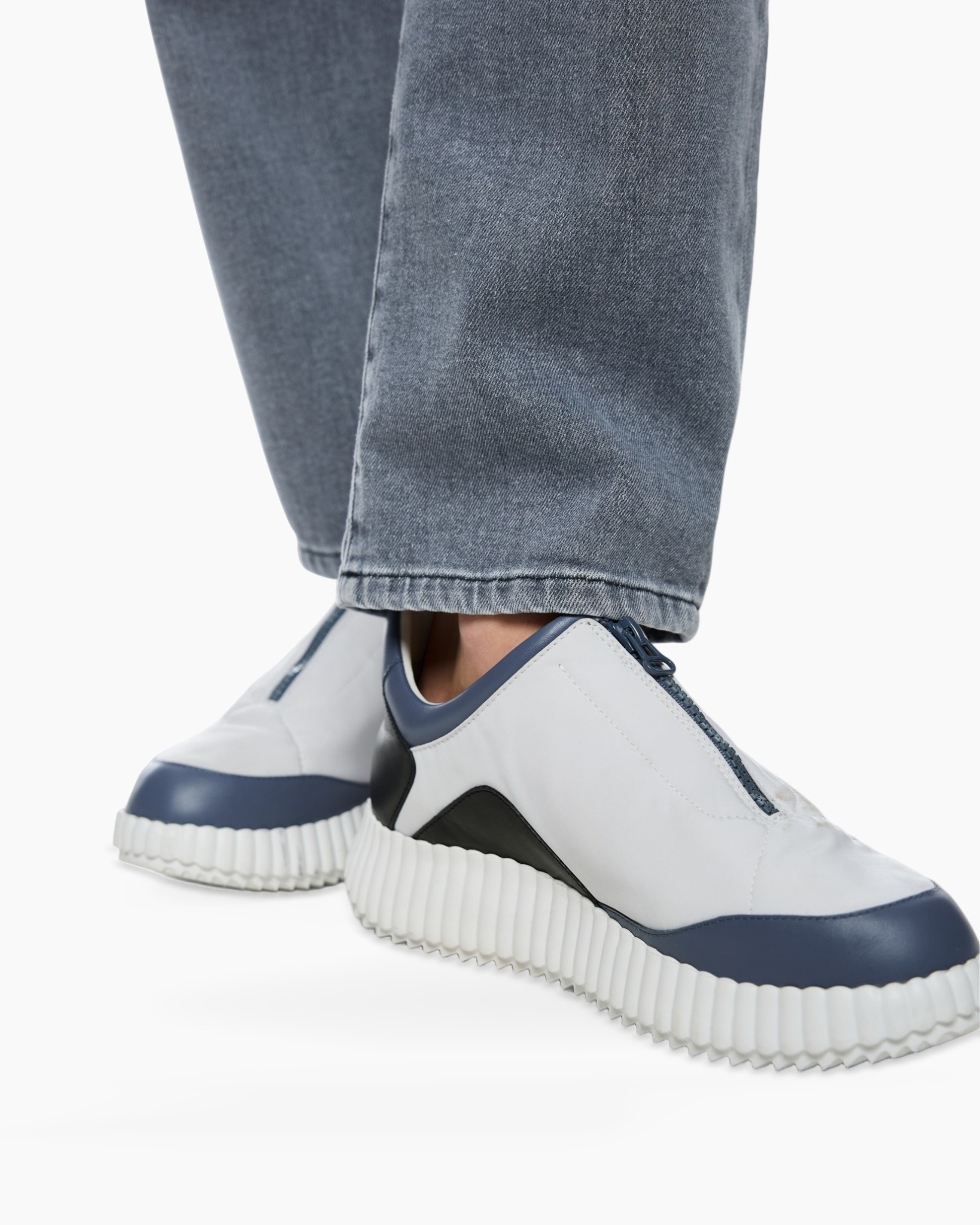 sneakers, slip-on, blue, white, athletic