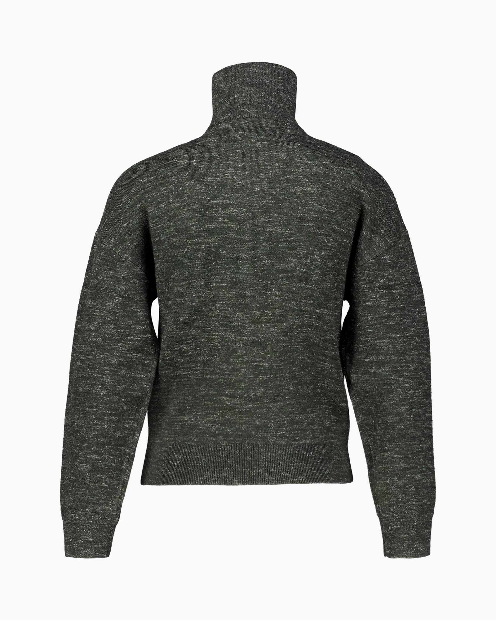 sweater, turtleneck, knit, dark gray, pullover