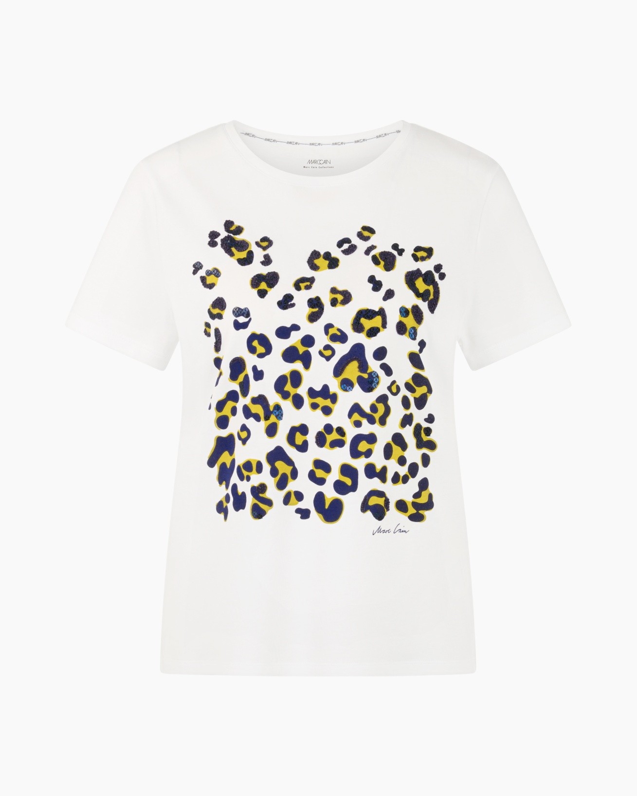 t-shirt, leopard print, graphic, short sleeve, white