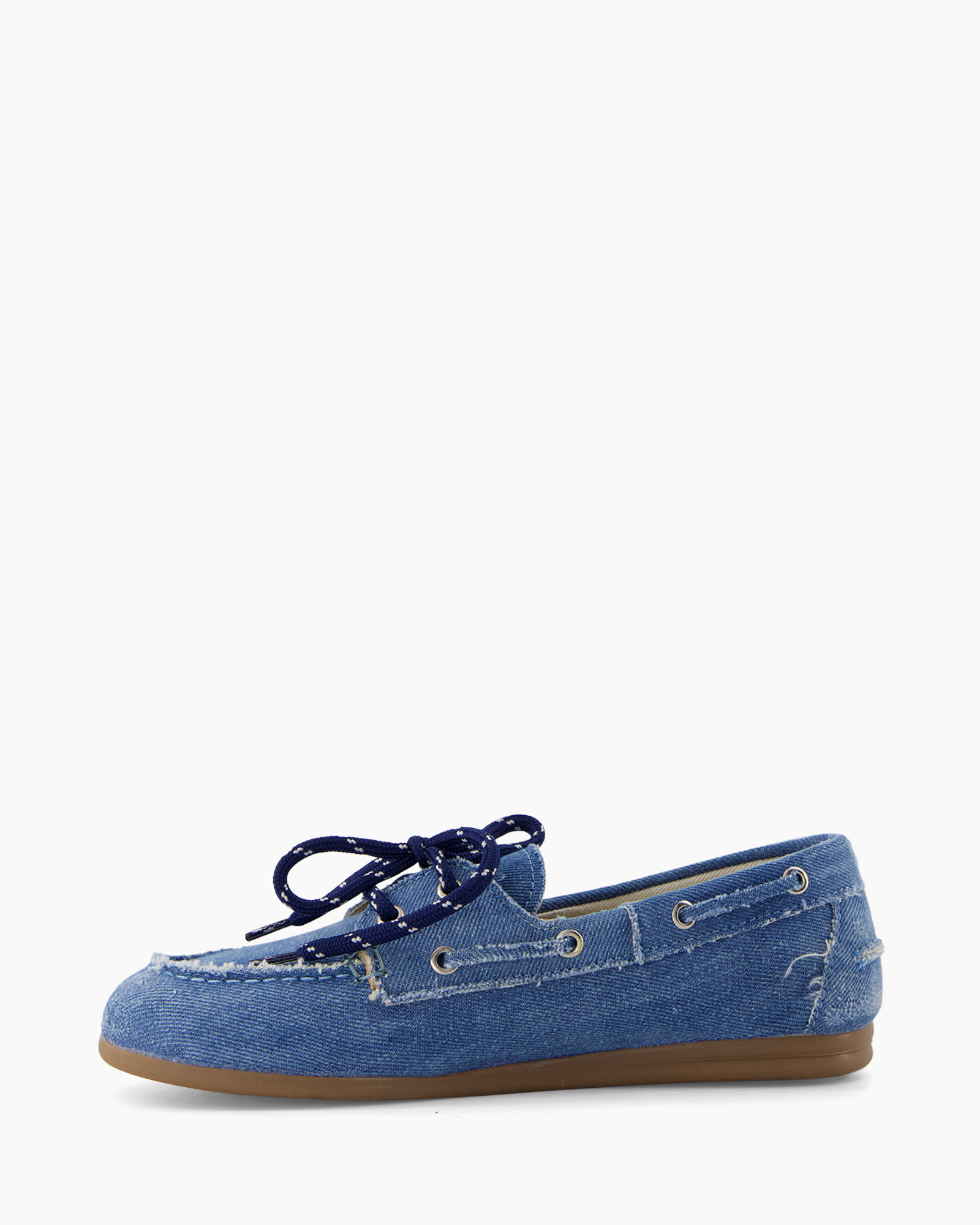 denim, boat-shoe, canvas, blue, lace-up
