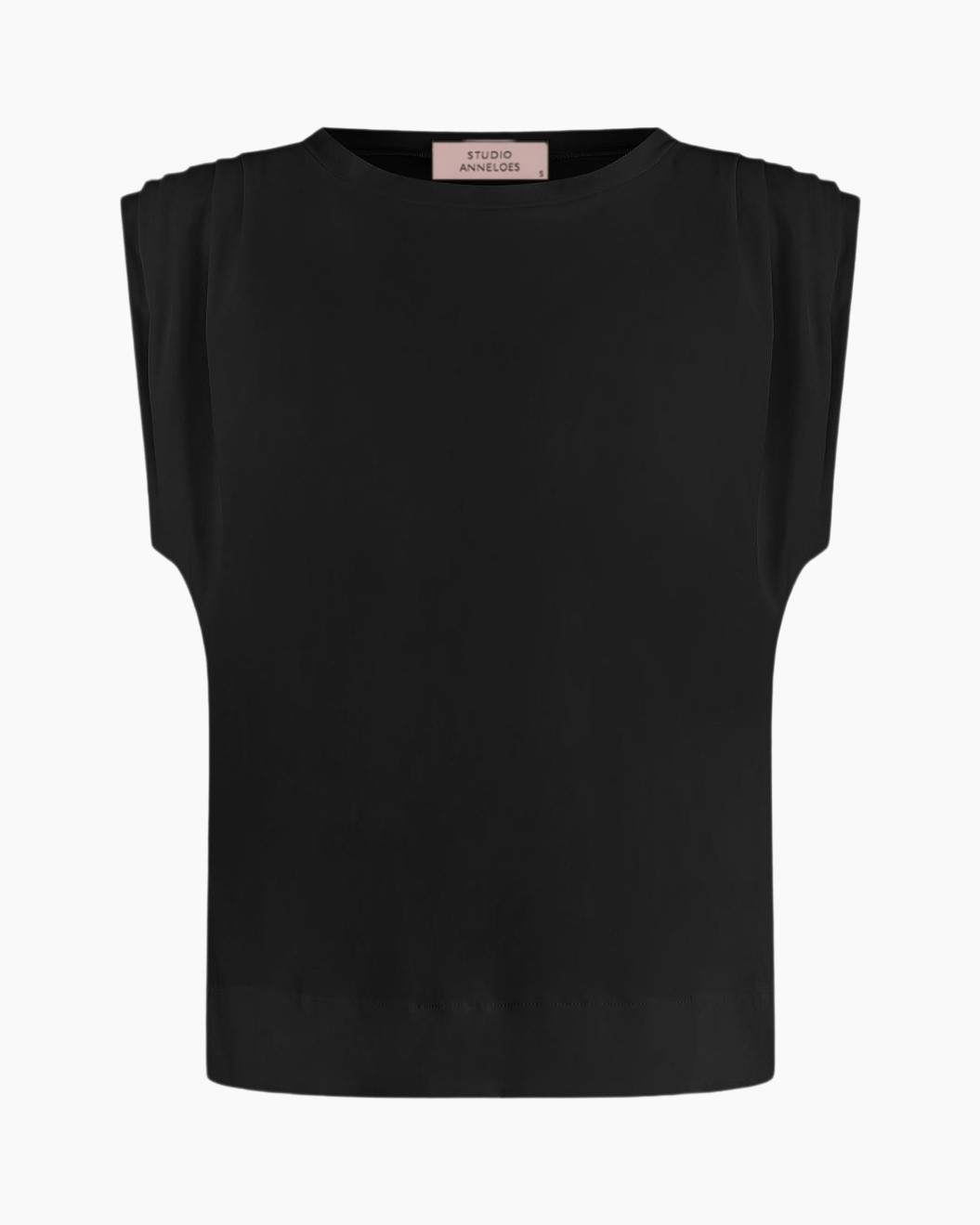 black, sleeveless, top, tank, plain