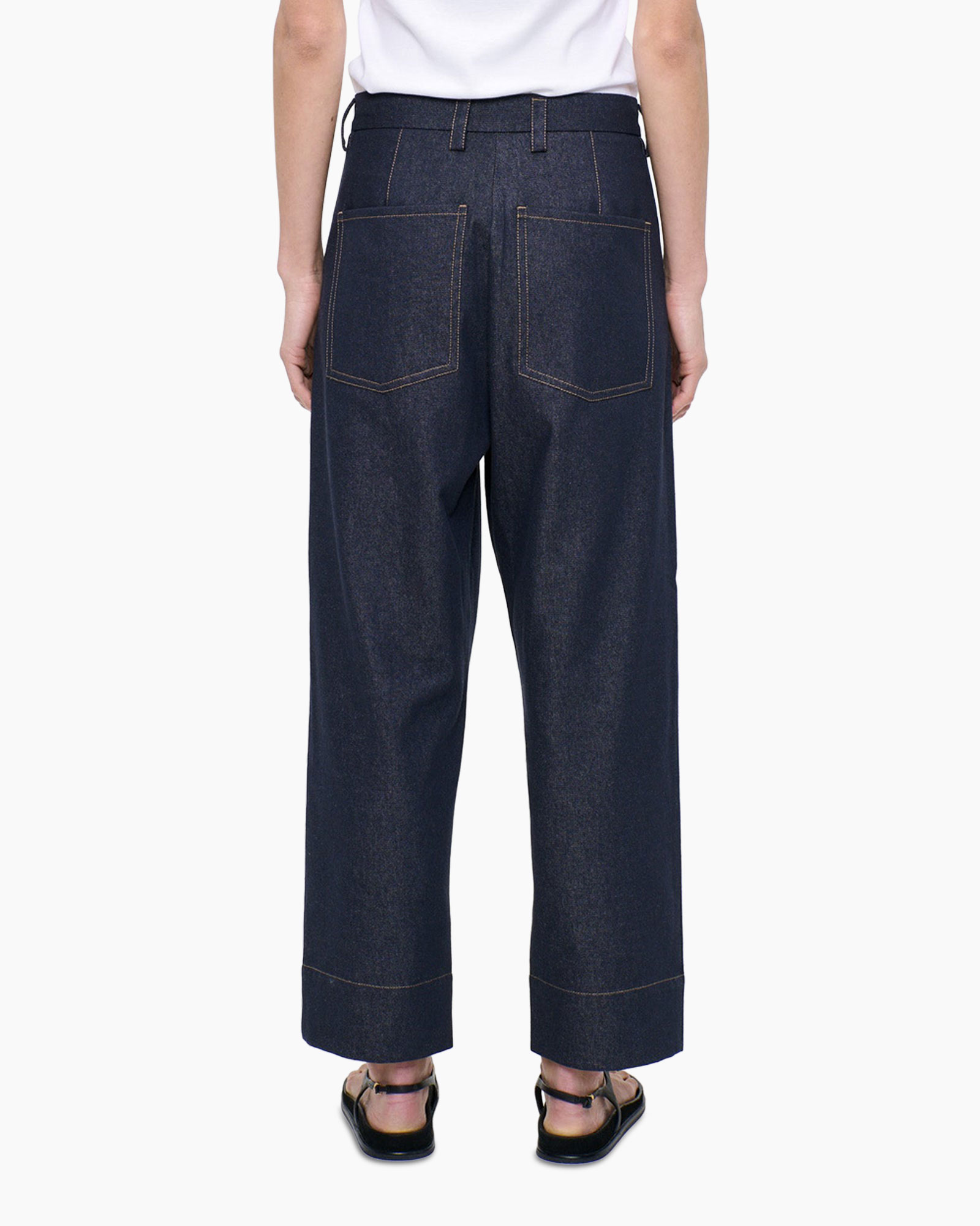 denim, pants, jeans, back view, wide leg
