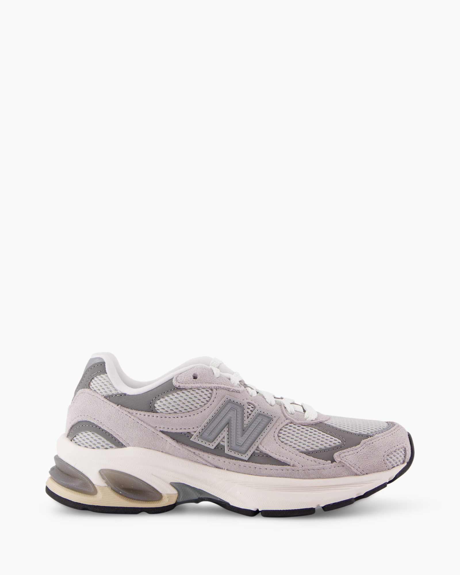 sneaker, running shoe, mesh, gray, suede