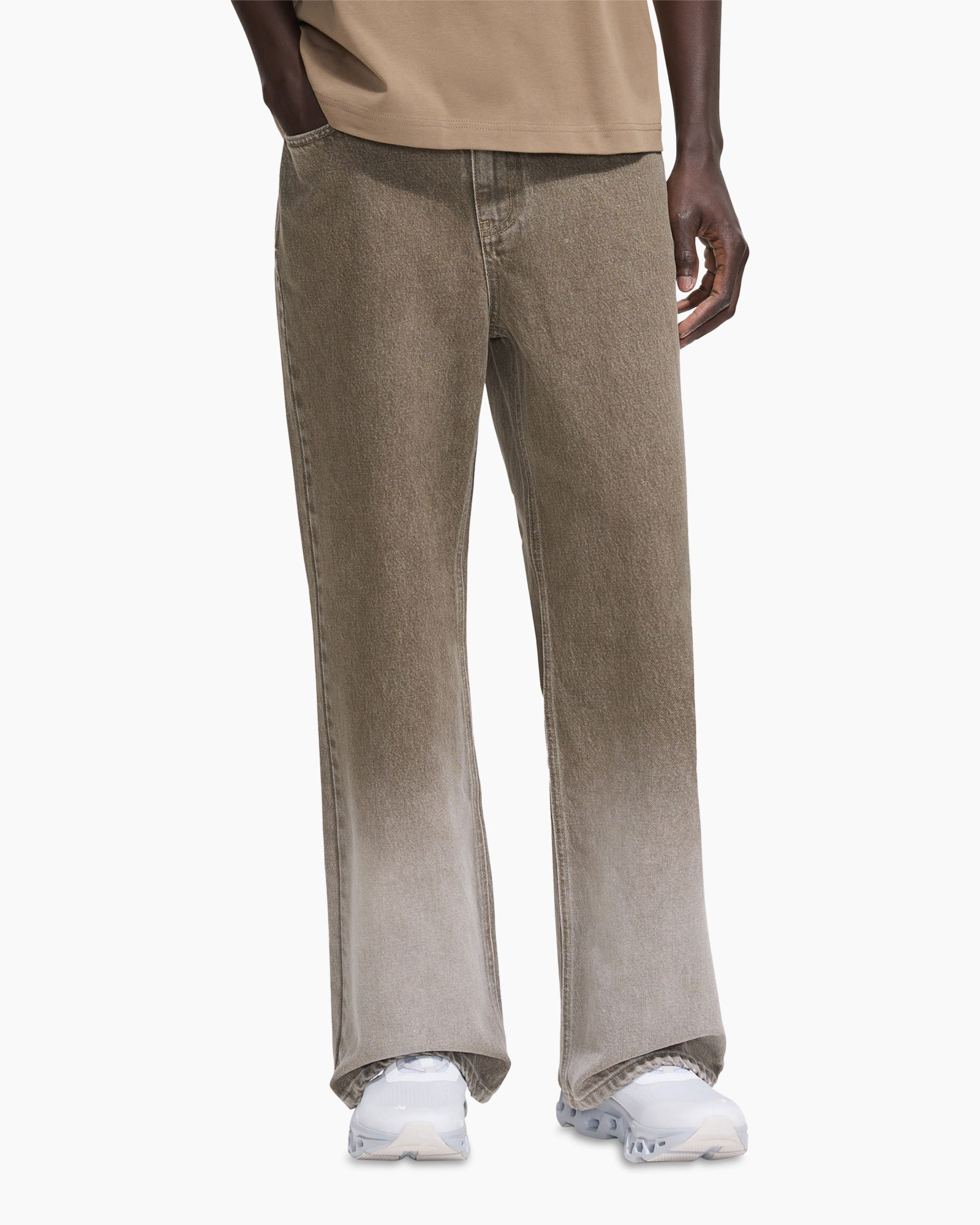 pants, corduroy, stonewash, wide leg, beige brown