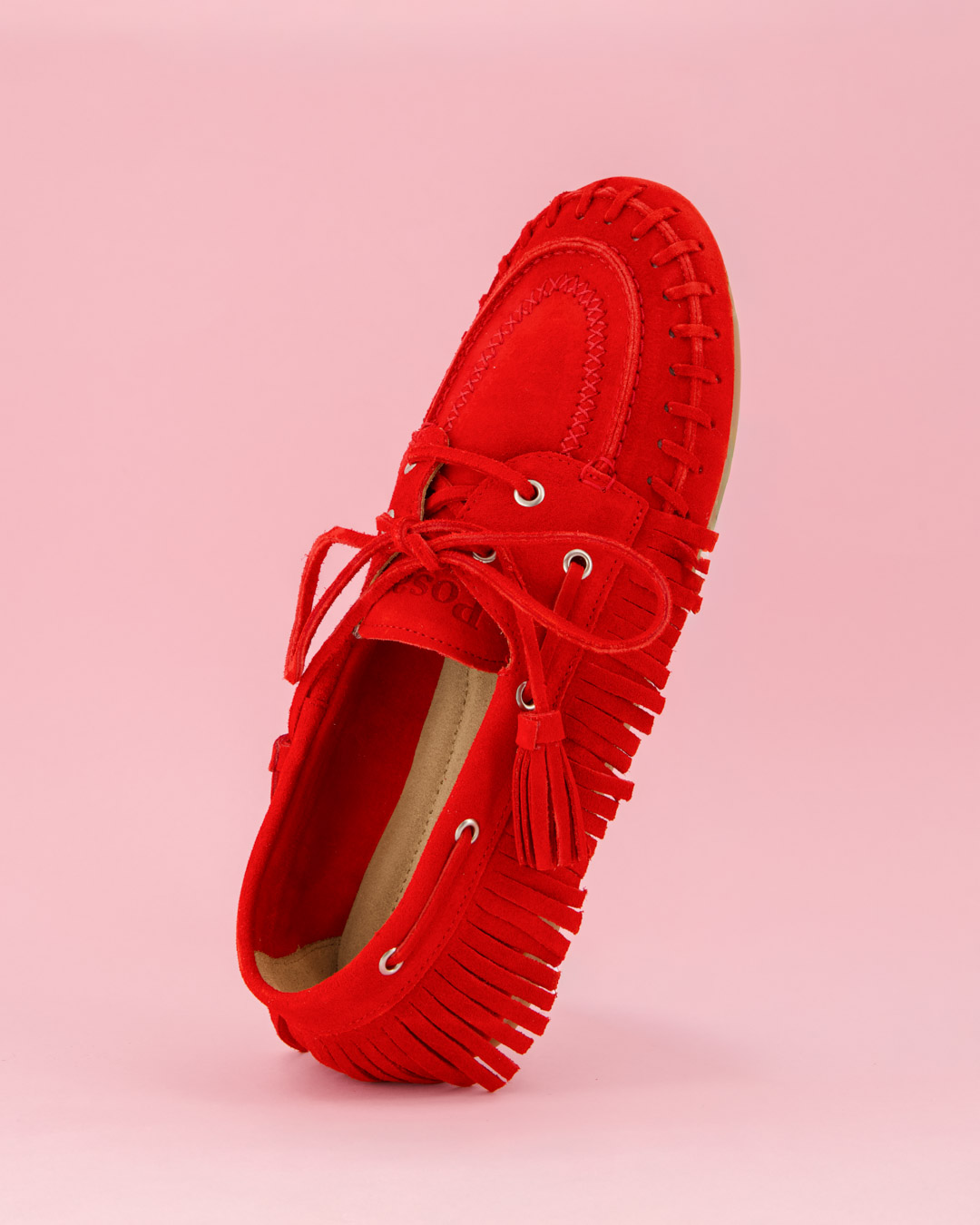 moccasin, loafers, red, fringe, leather