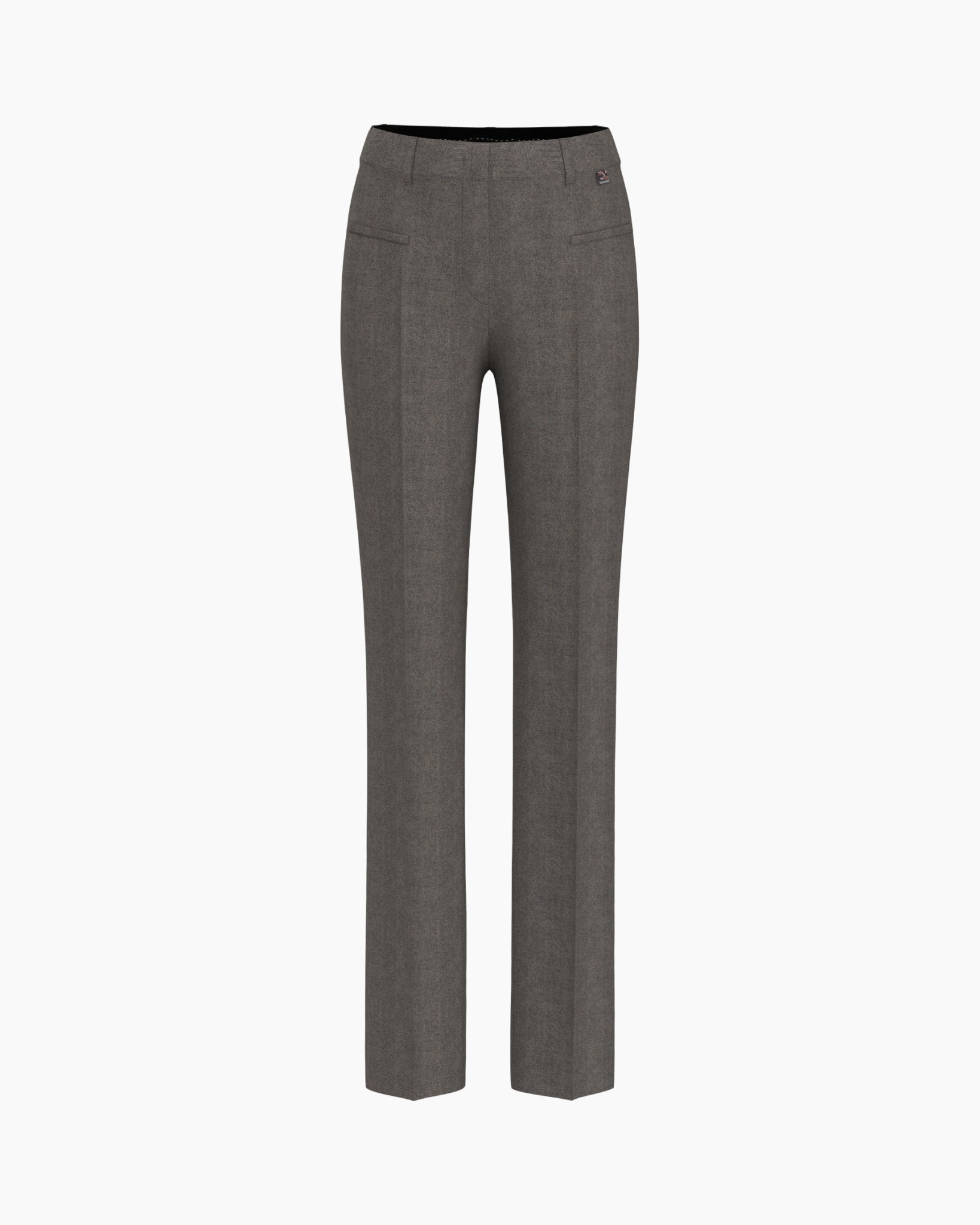 trousers, pants, slacks, grey, flat-front