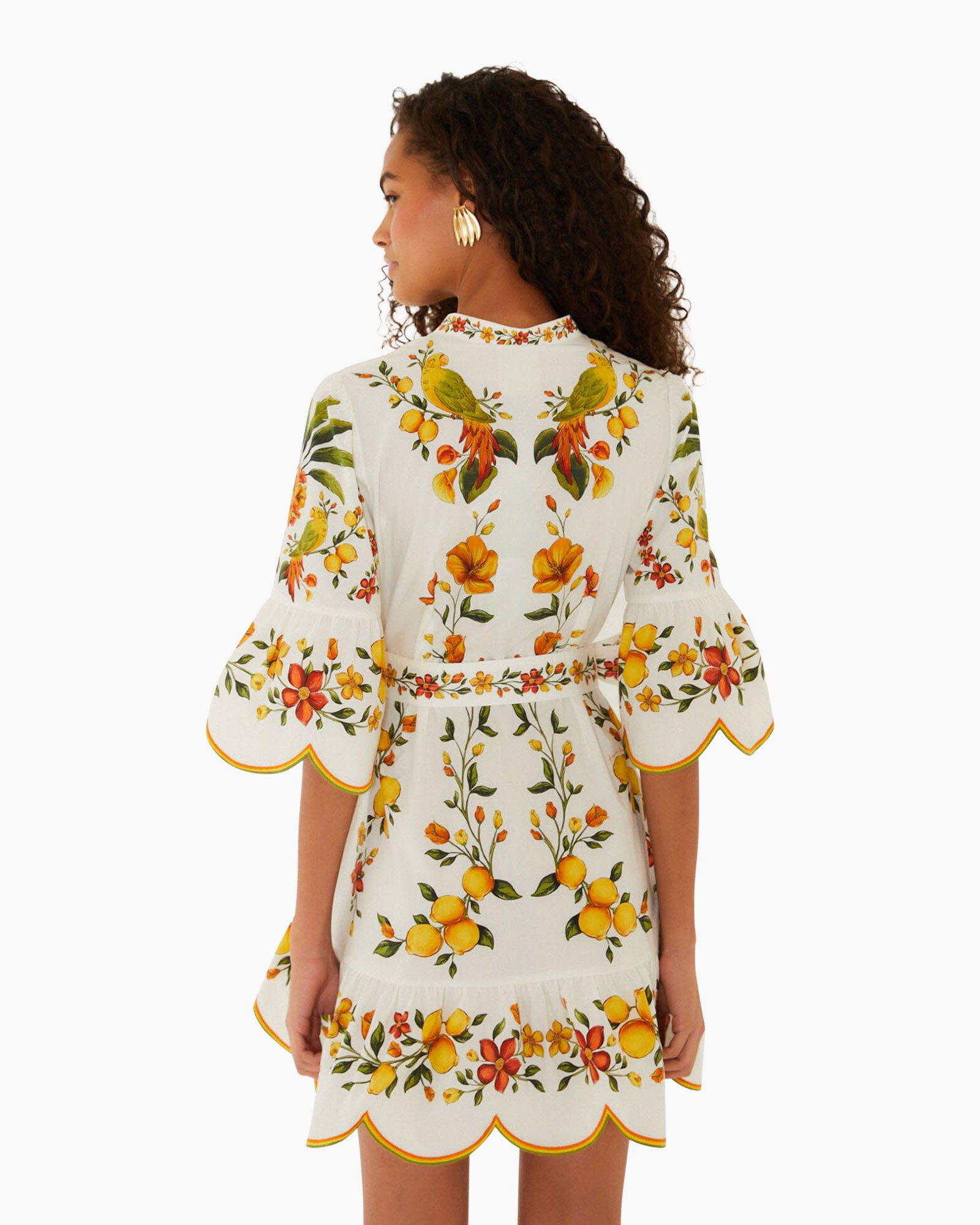 dress, floral, print, ruffle, tunic