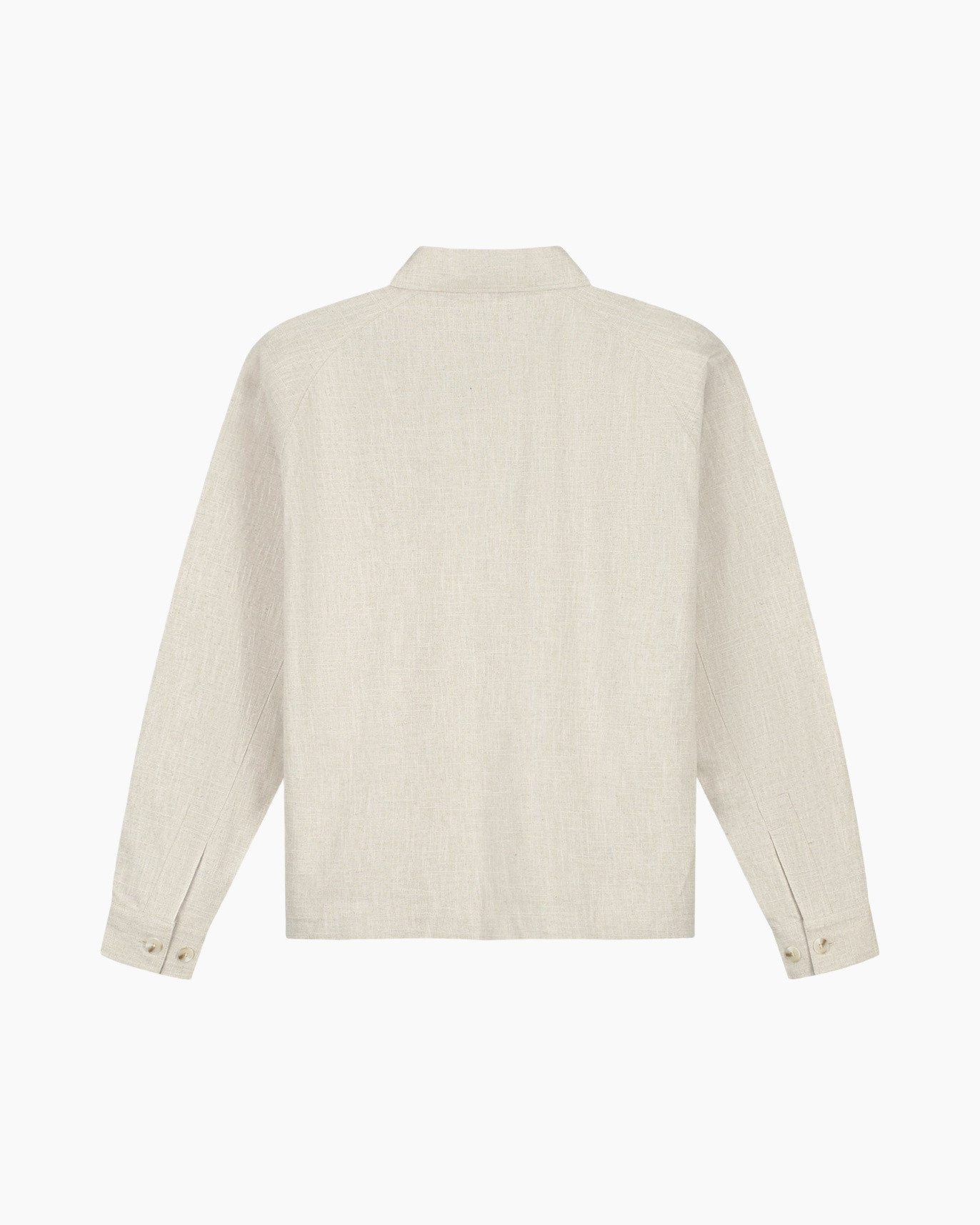 shirt, linen, beige, long-sleeve, collar