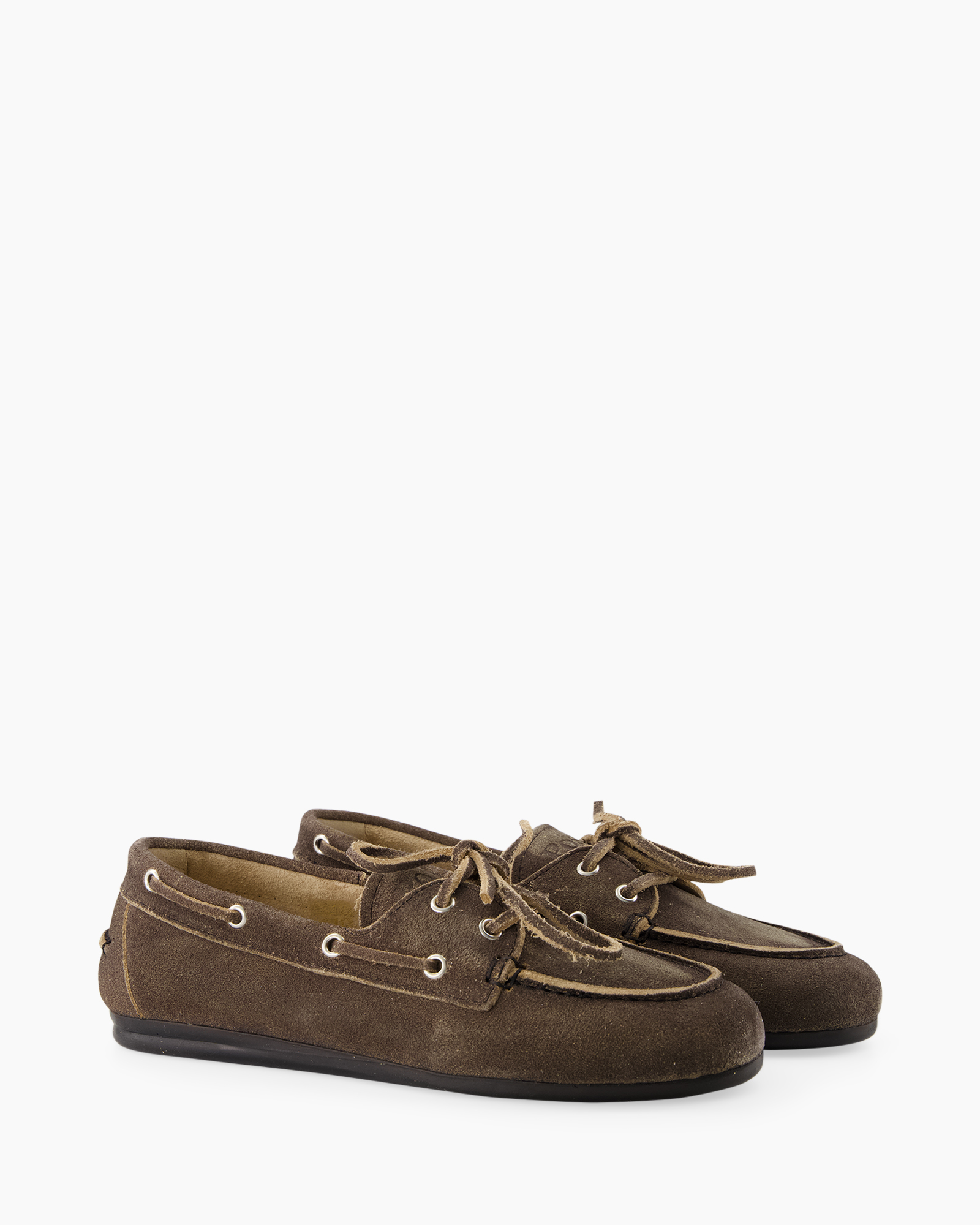 slip-on, boat-shoe, brown, suede, laces