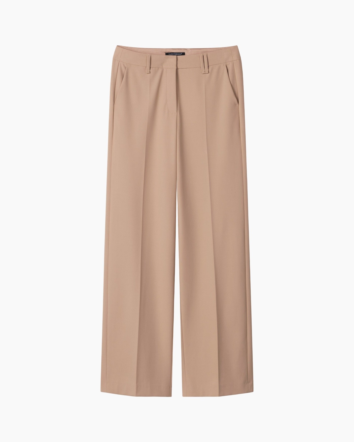 trousers, pants, beige, wide-leg, pleated