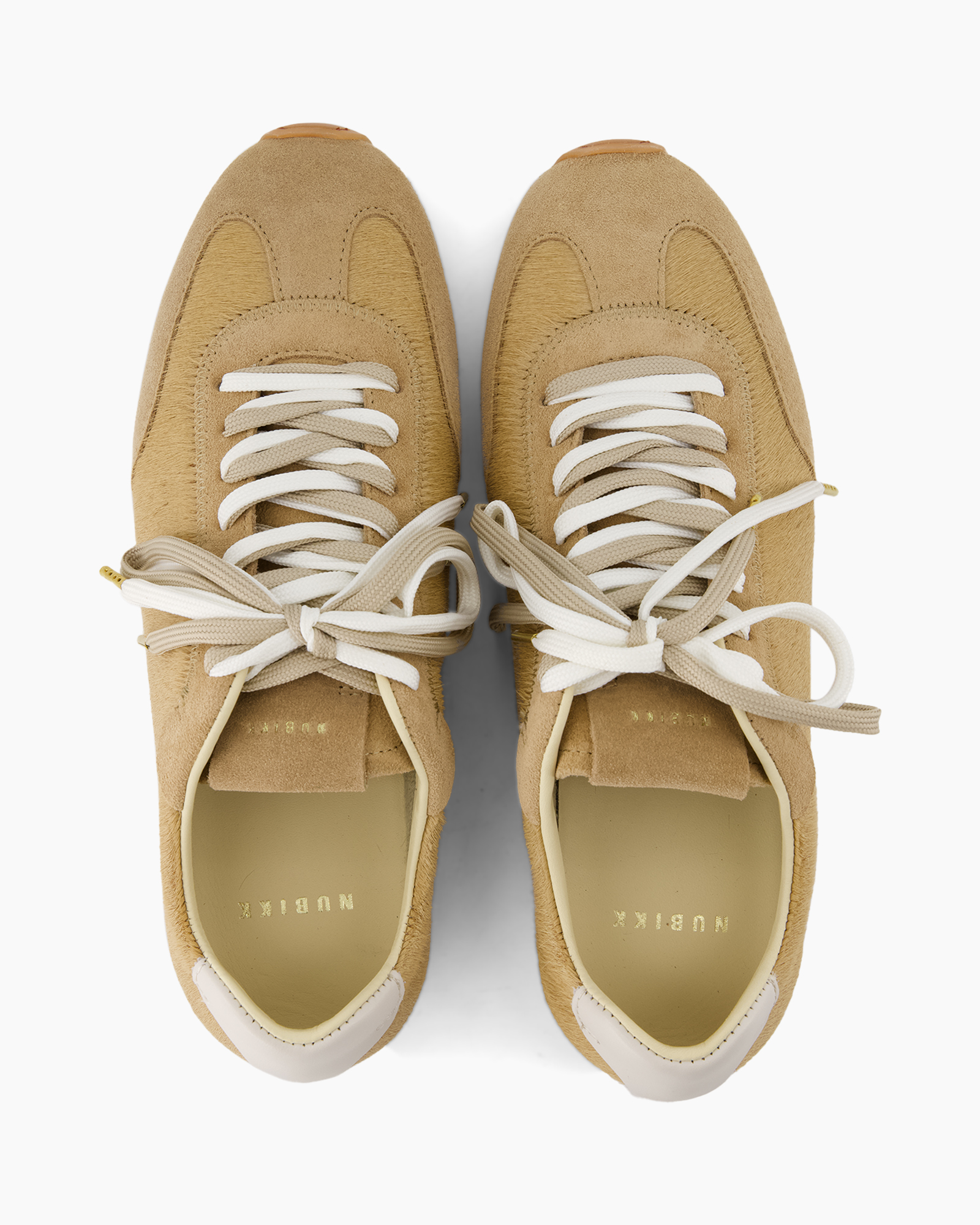 sneakers, tan, suede, laces, leather lining