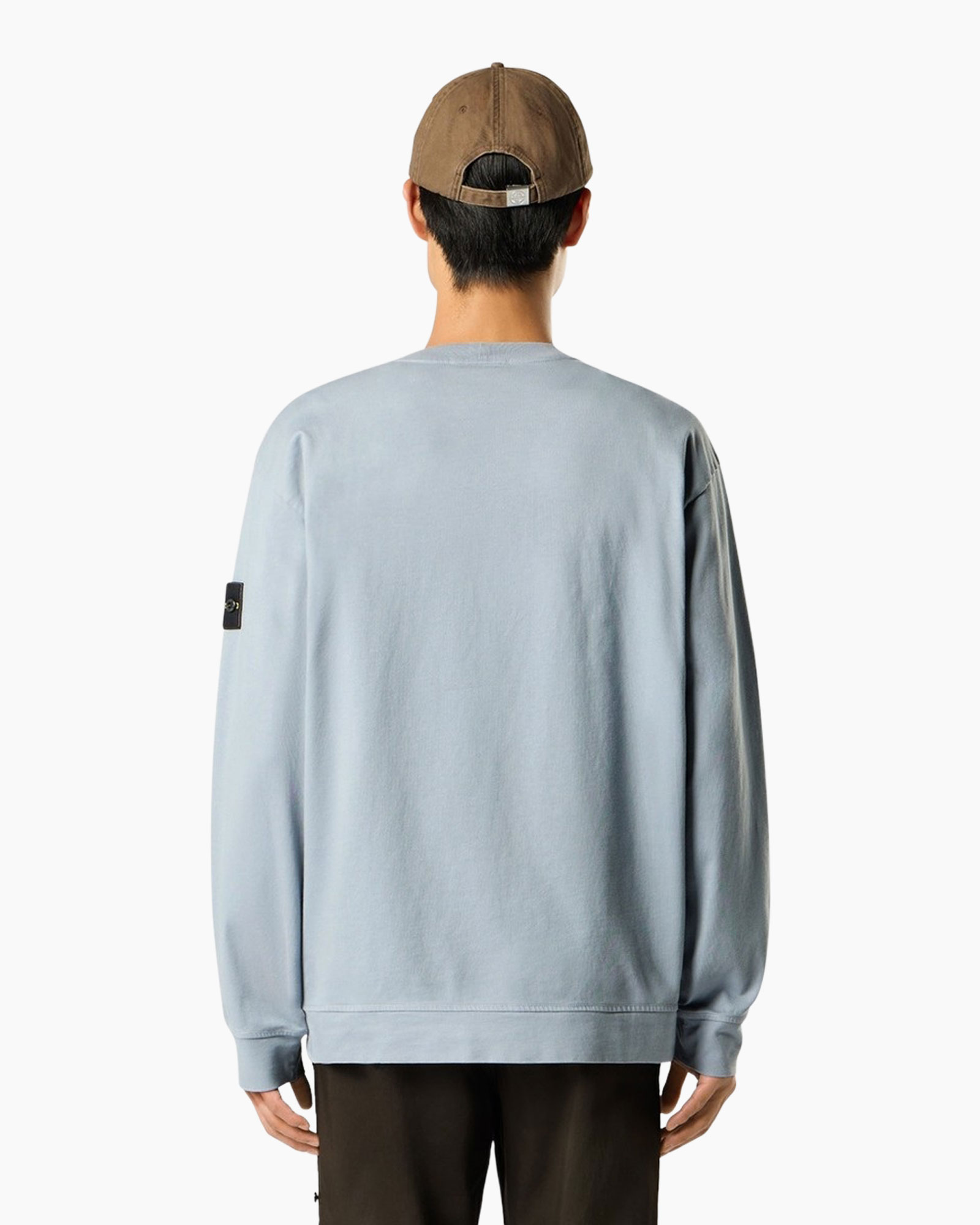 crewneck, light-blue, sweatshirt, long-sleeve, cap
