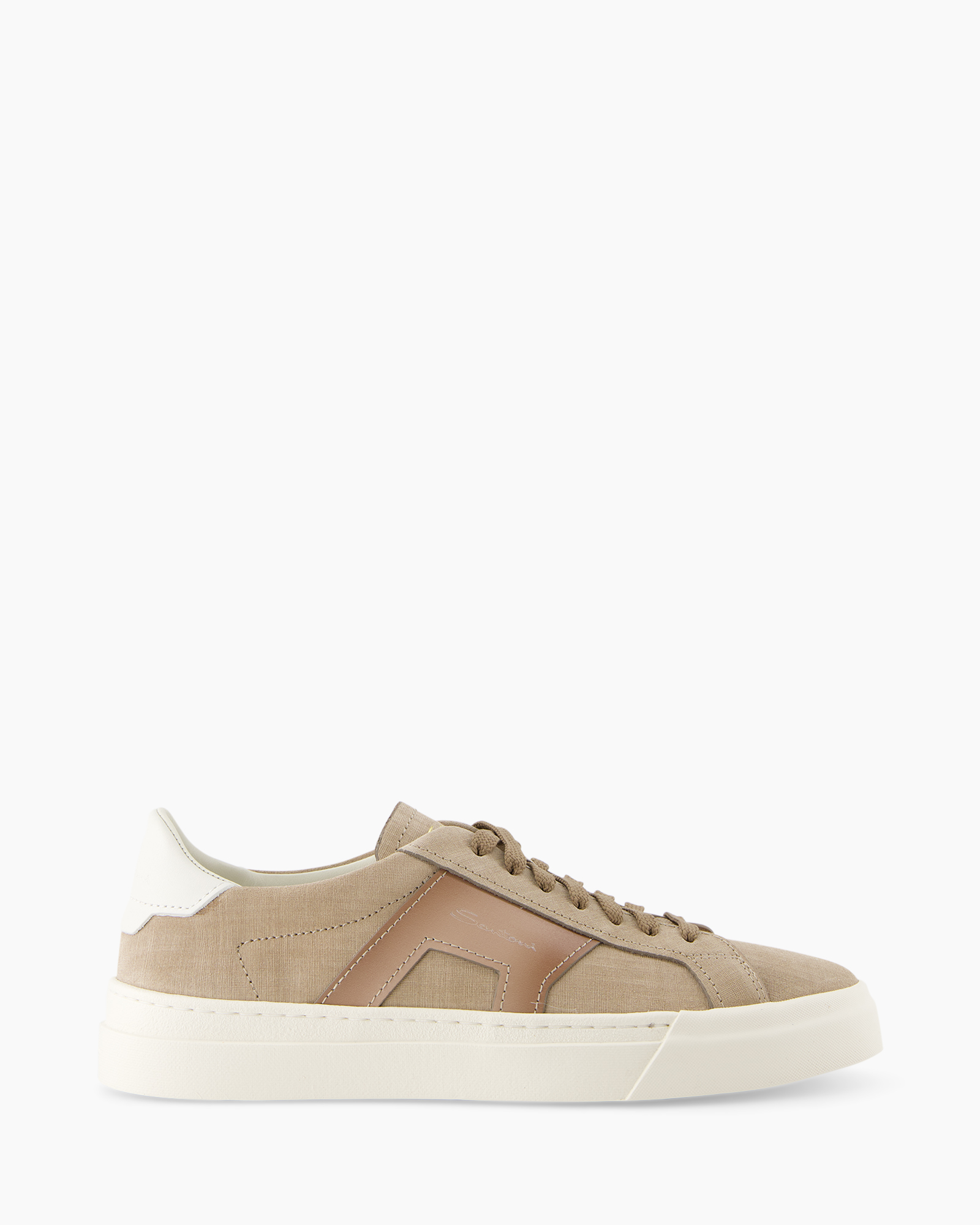 sneaker, beige, canvas, low-cut, lace-up