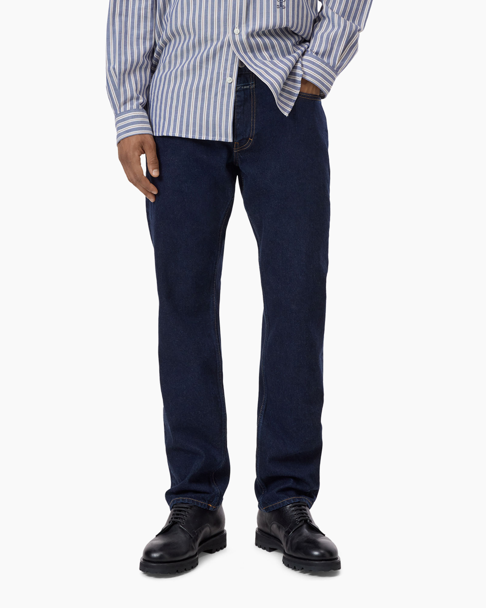 pants, jeans, dark blue, straight leg, men's