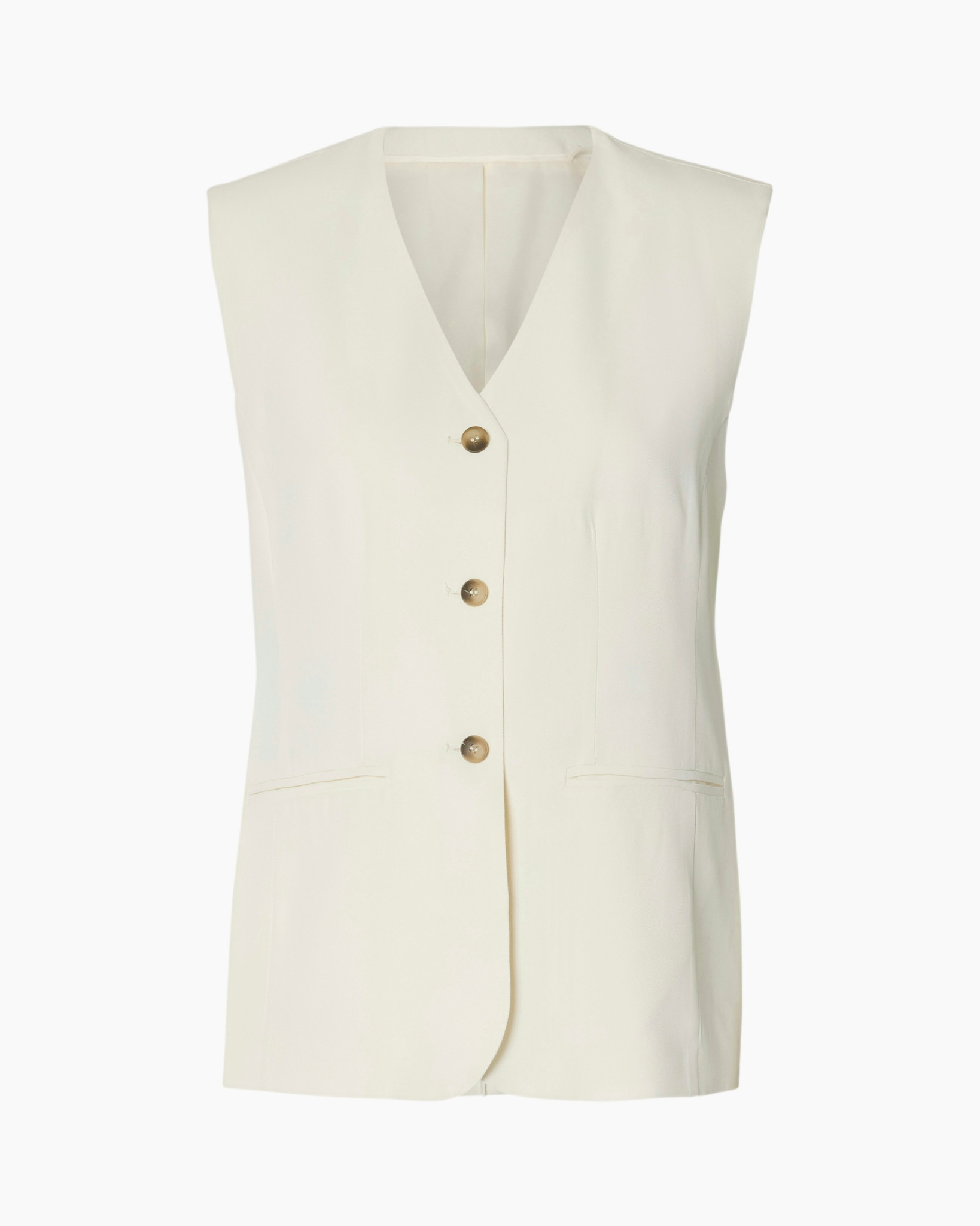 vest, waistcoat, buttoned, cream, solid