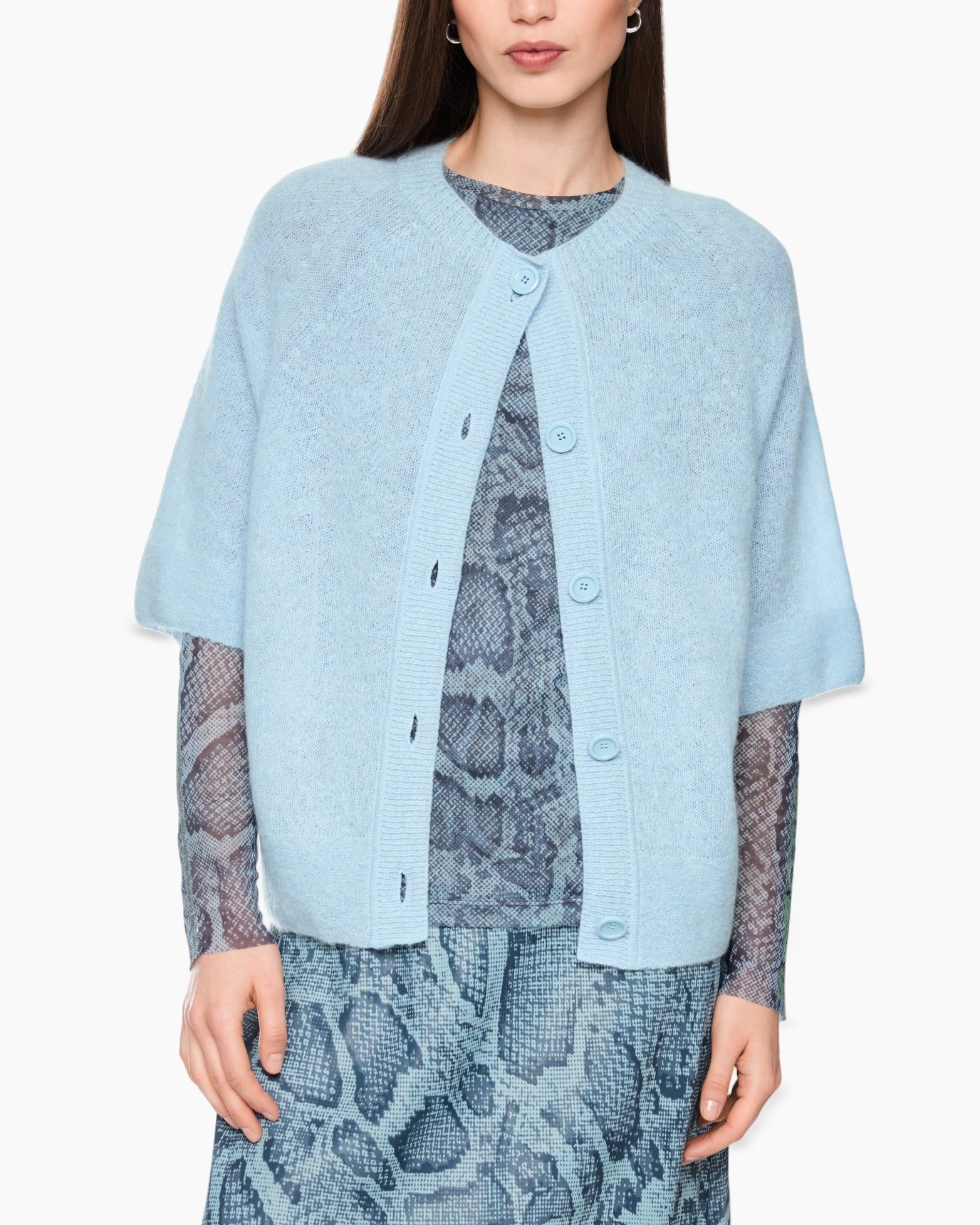 cardigan, button-up, knit, light-blue, oversized